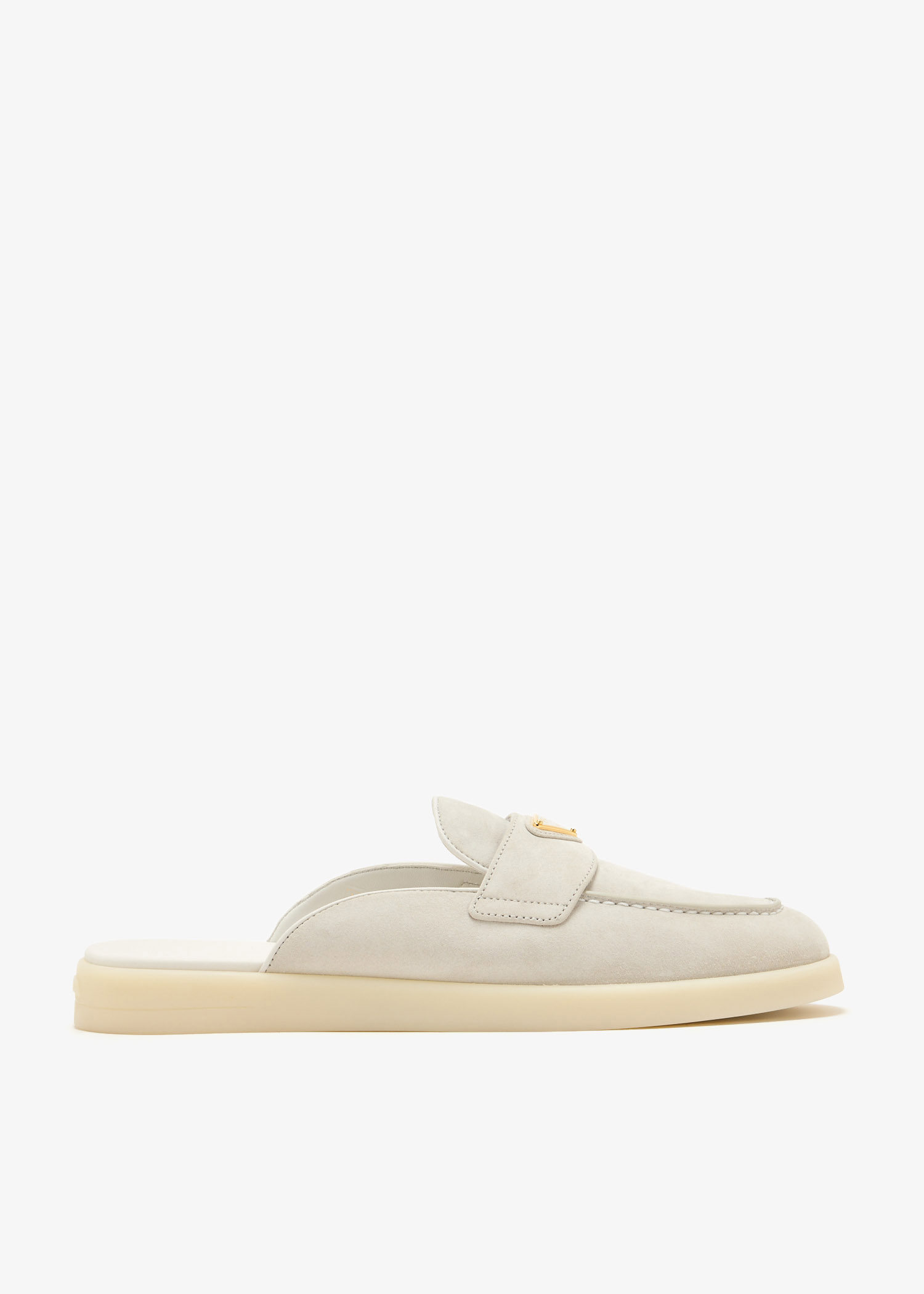 

Suede mules, Grey