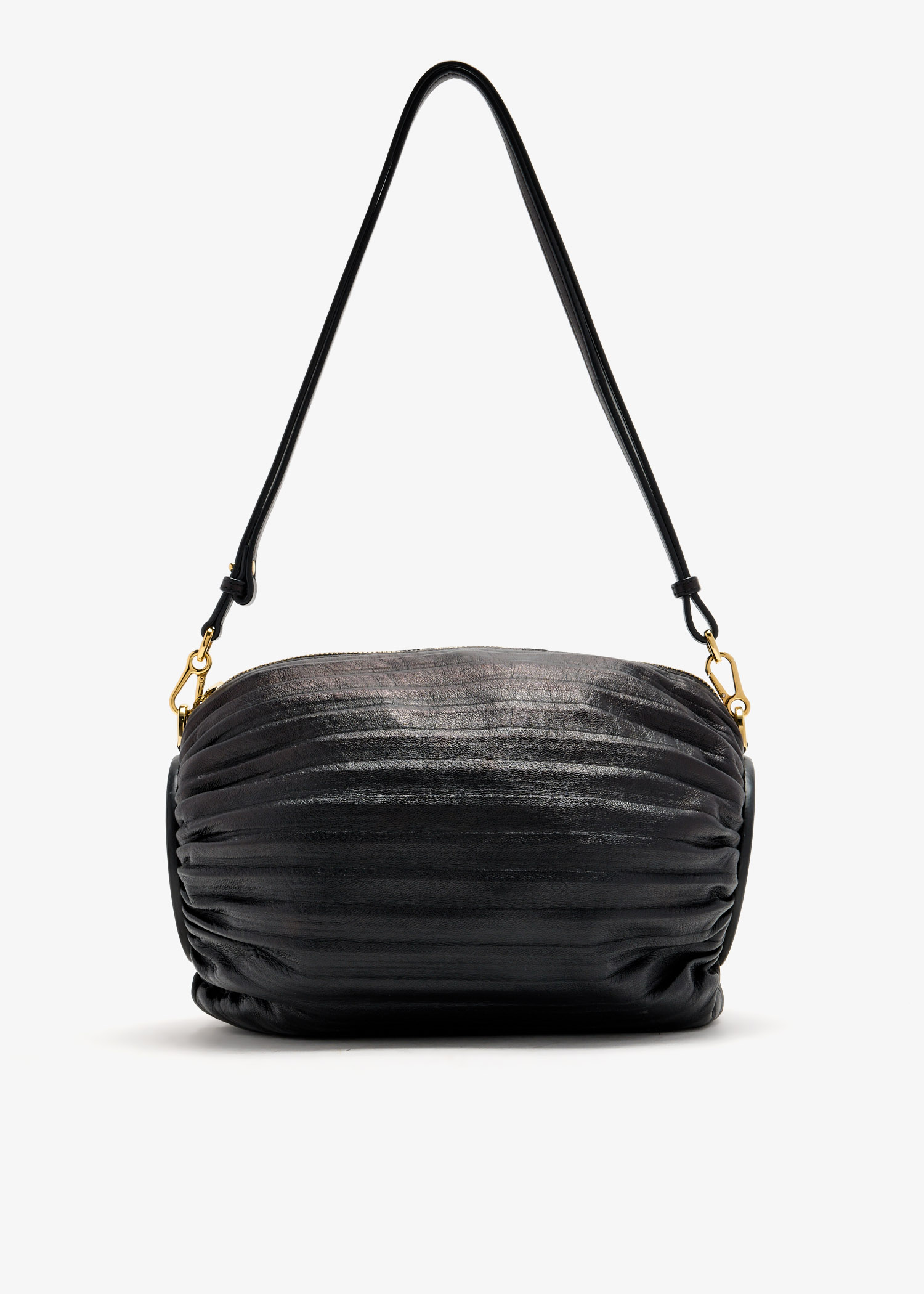 

Bracelet Pleated pouch bag, Black