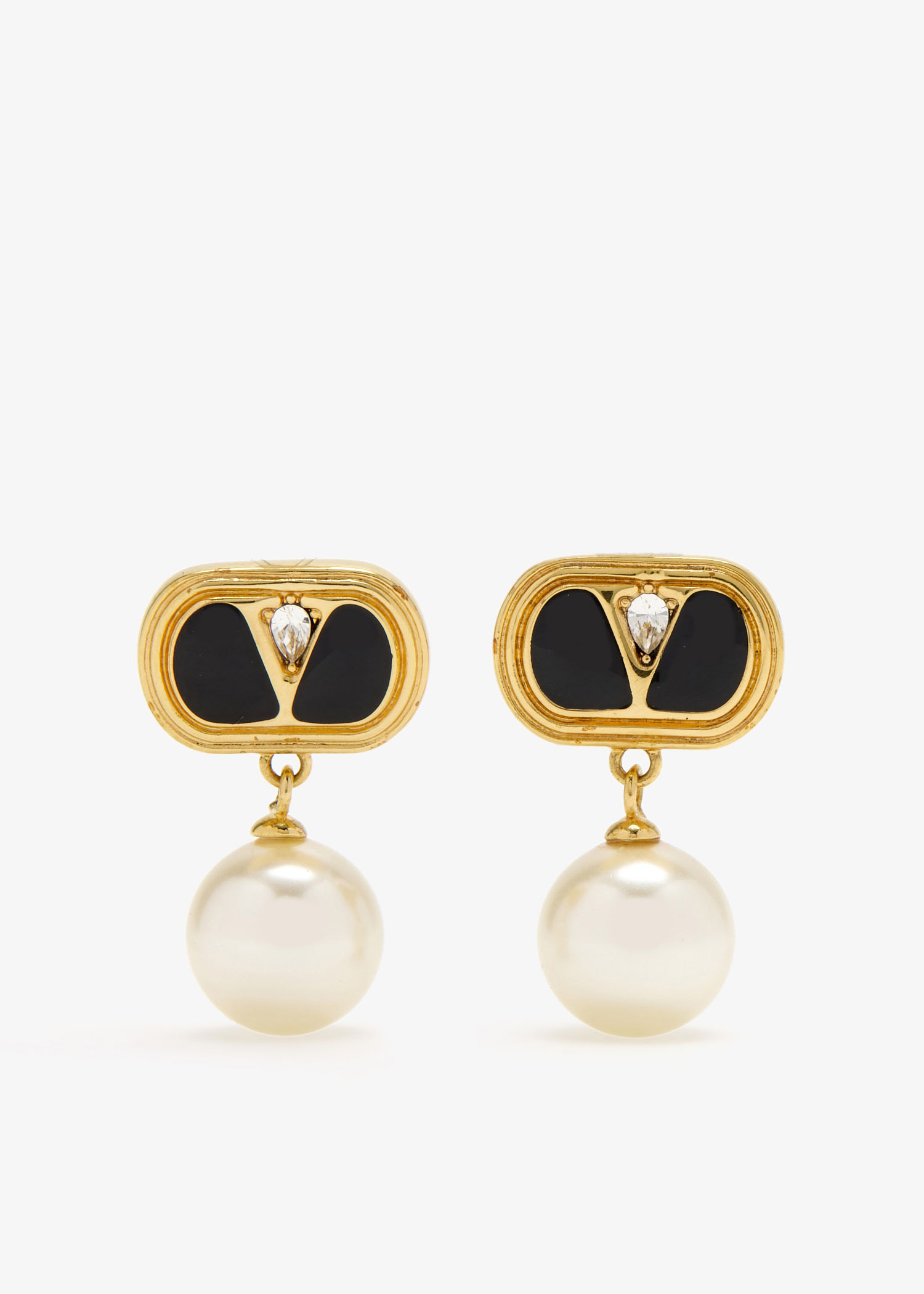 

Ovalette earrings, Gold