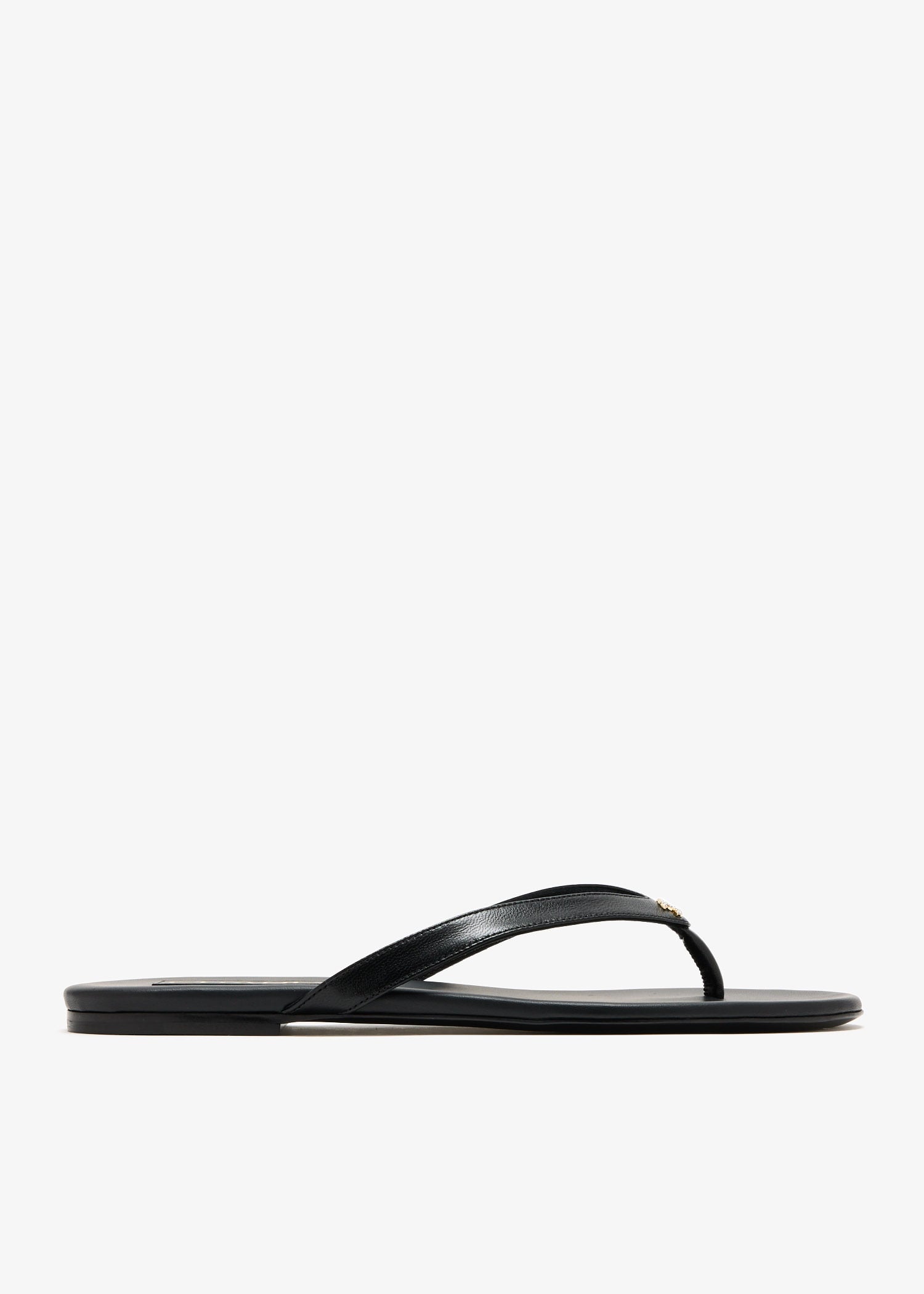 

CC Crystal thong sandals, Black