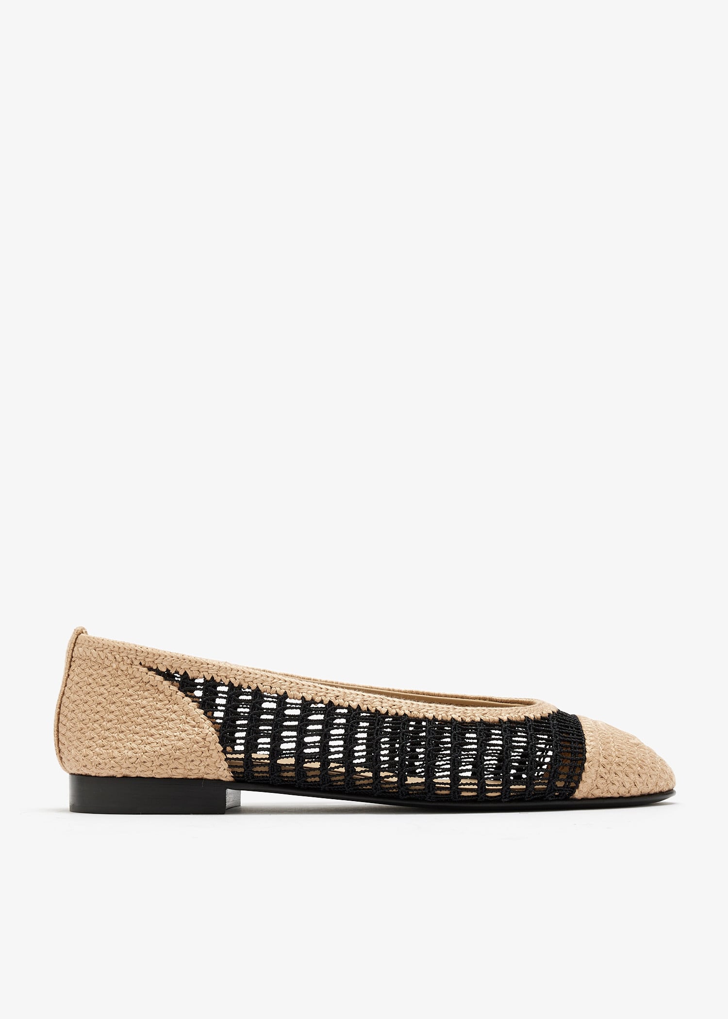 

Raffia ballet flats, Multicolored