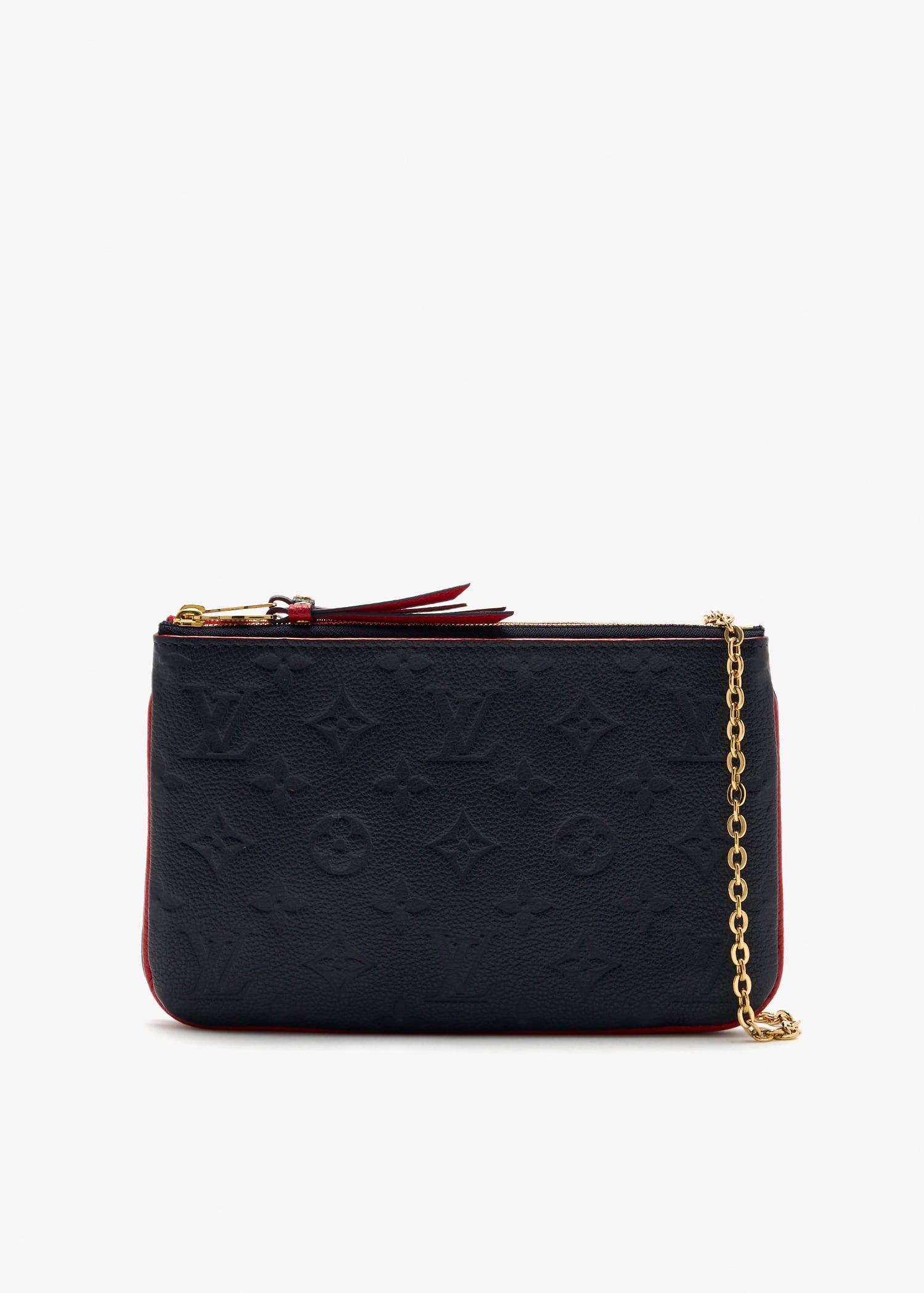 

Double Zip pochette, Navy