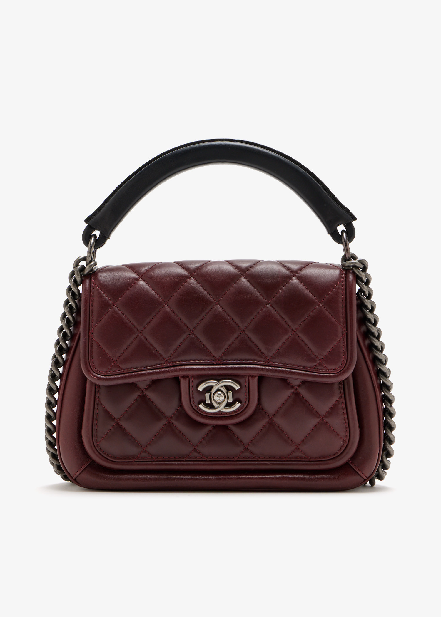 

Small Prestige flap bag, Burgundy