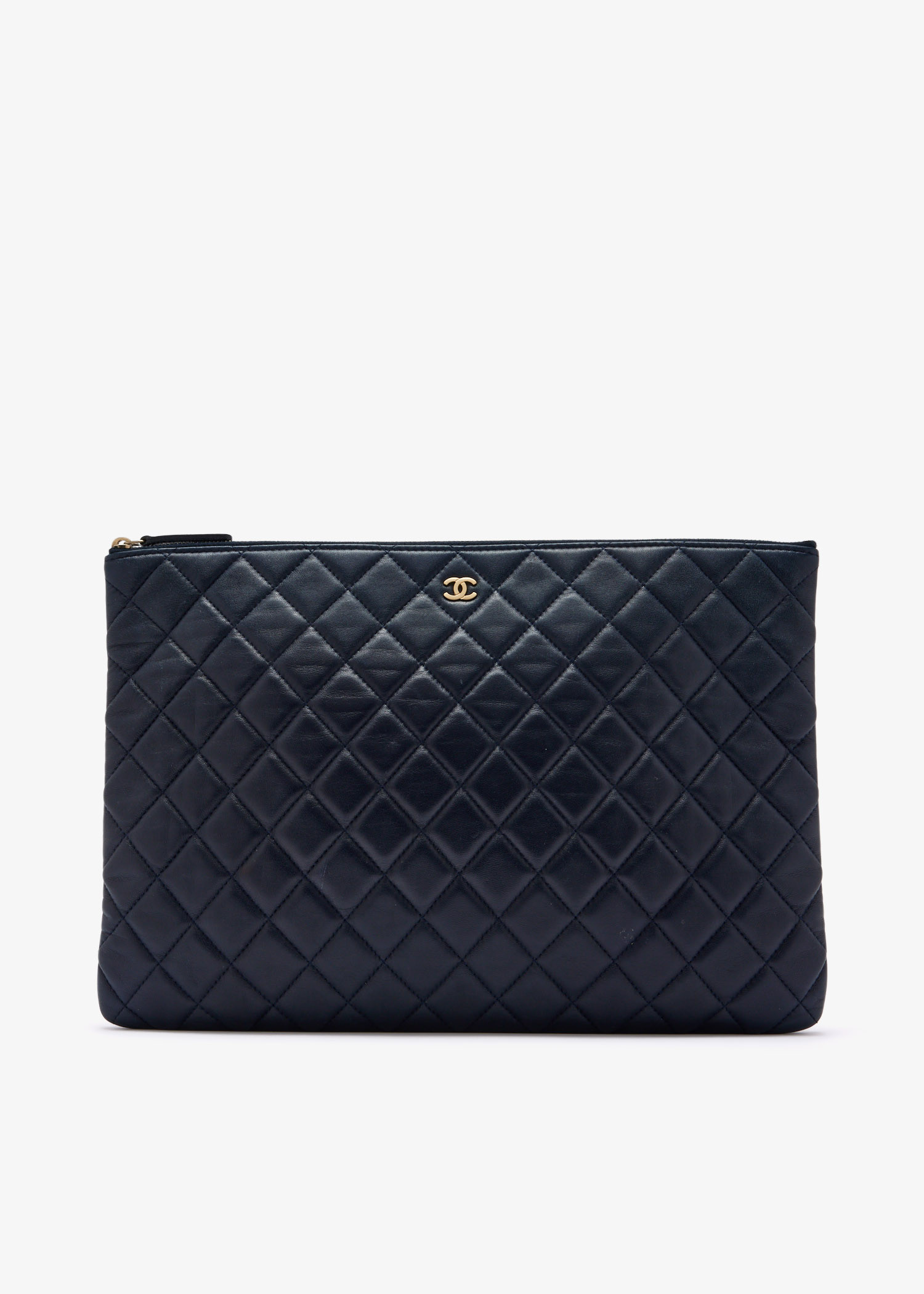 

Large O case clutch, Navy