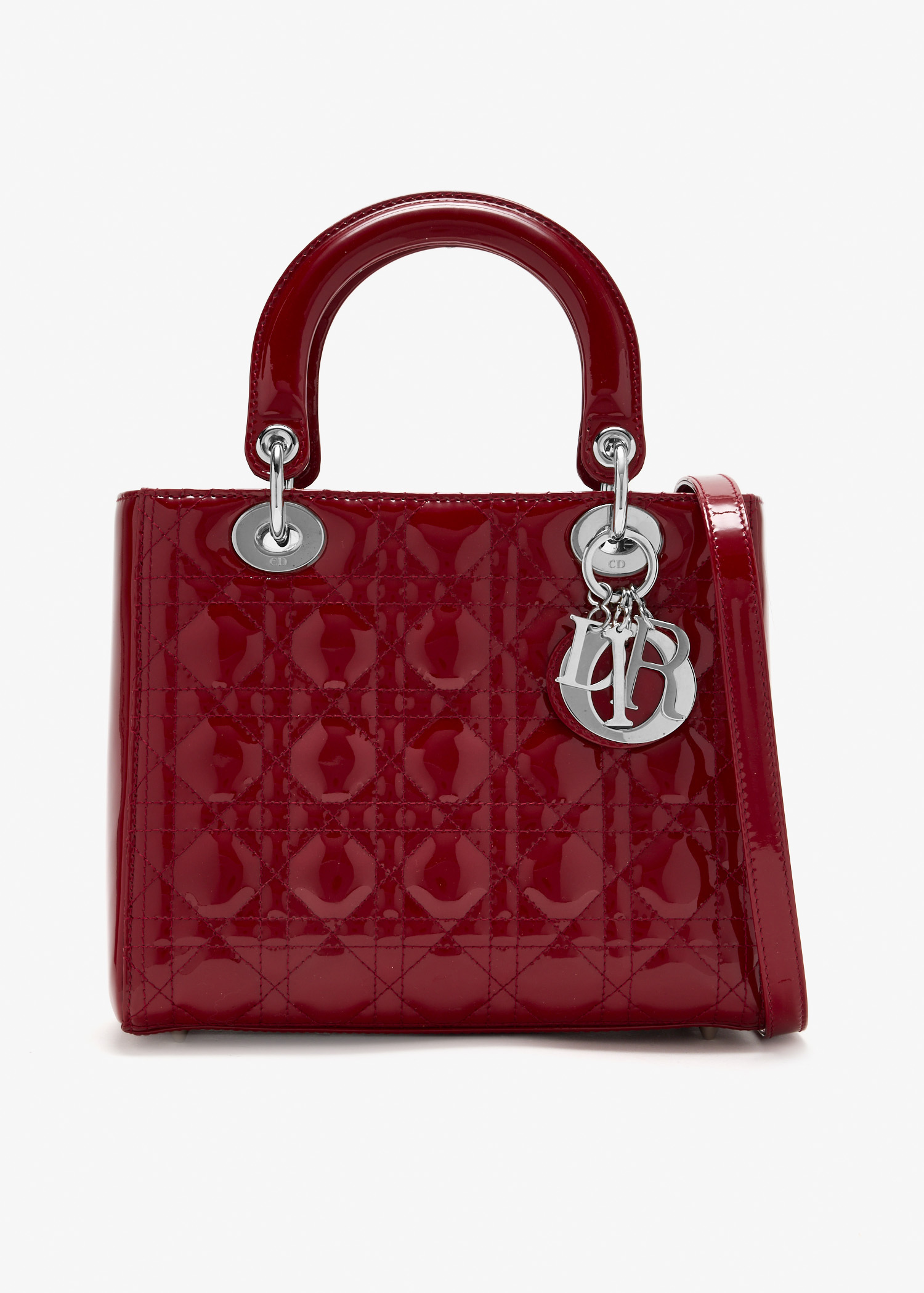 

Medium Lady Dior bag, Red
