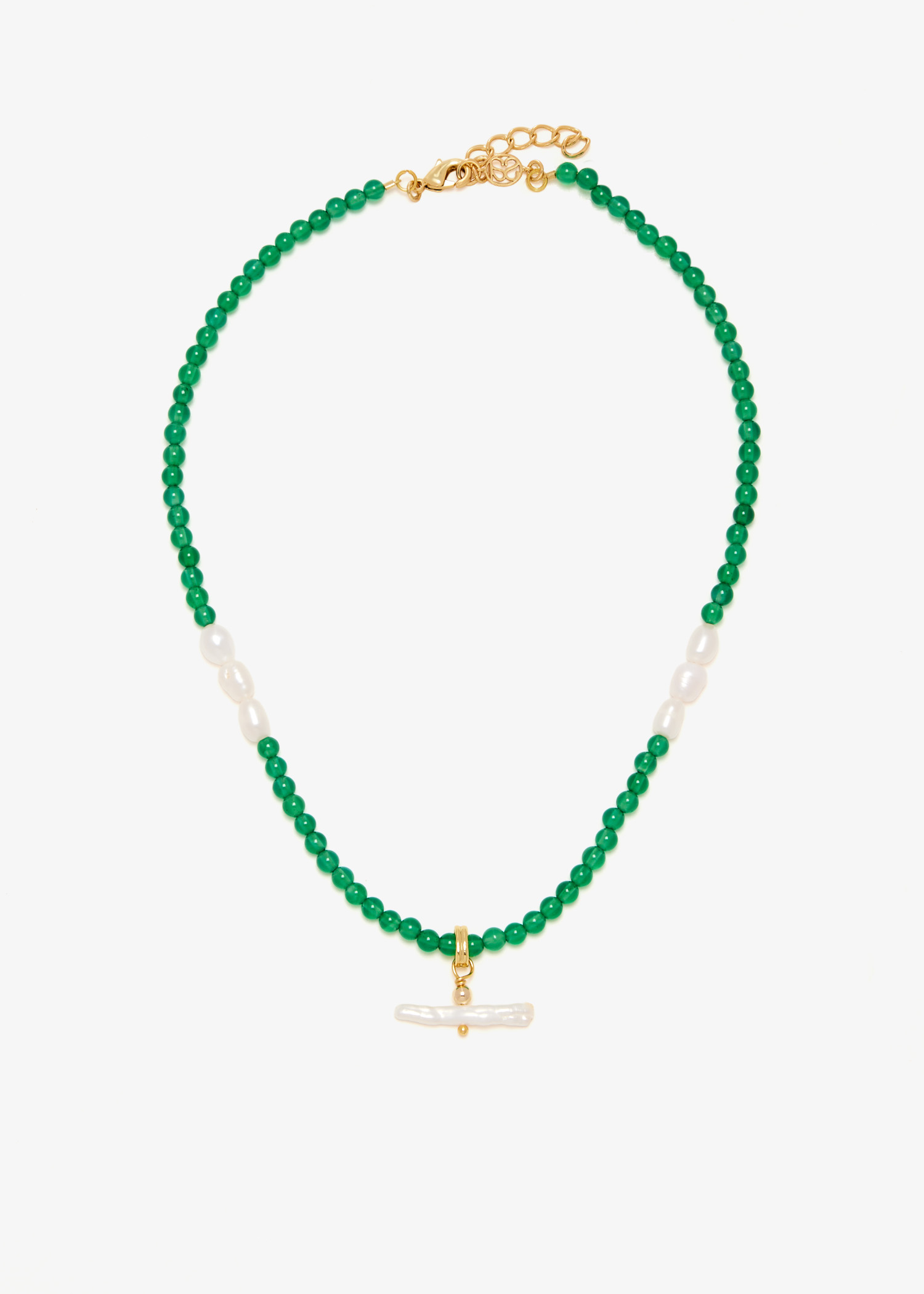 

T-Bar necklace, Green