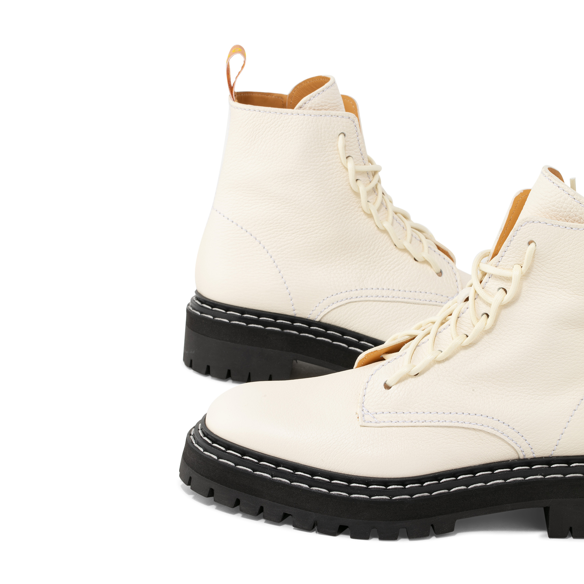 

Lug Sole combat boots, White