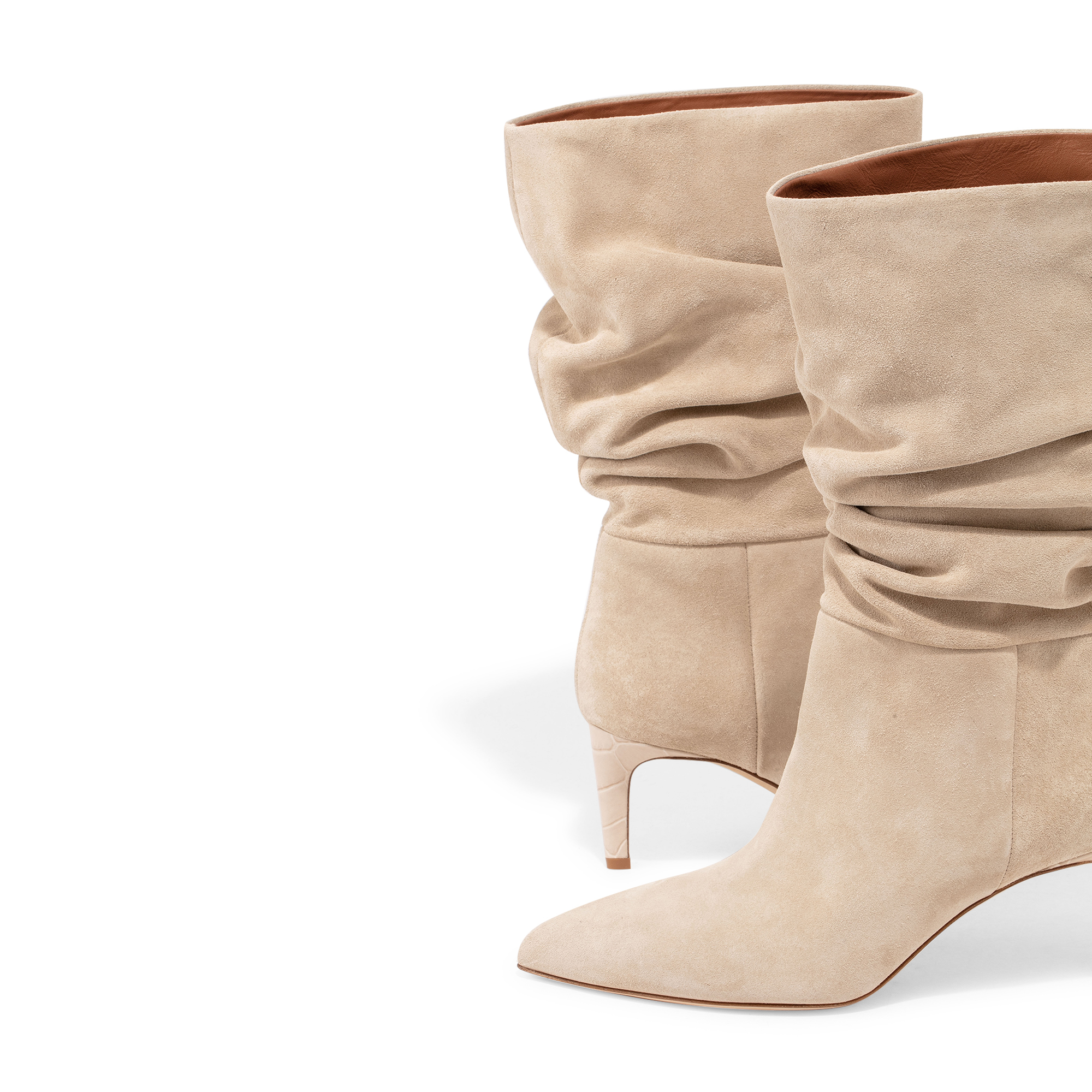 

Slouchy boots, Beige
