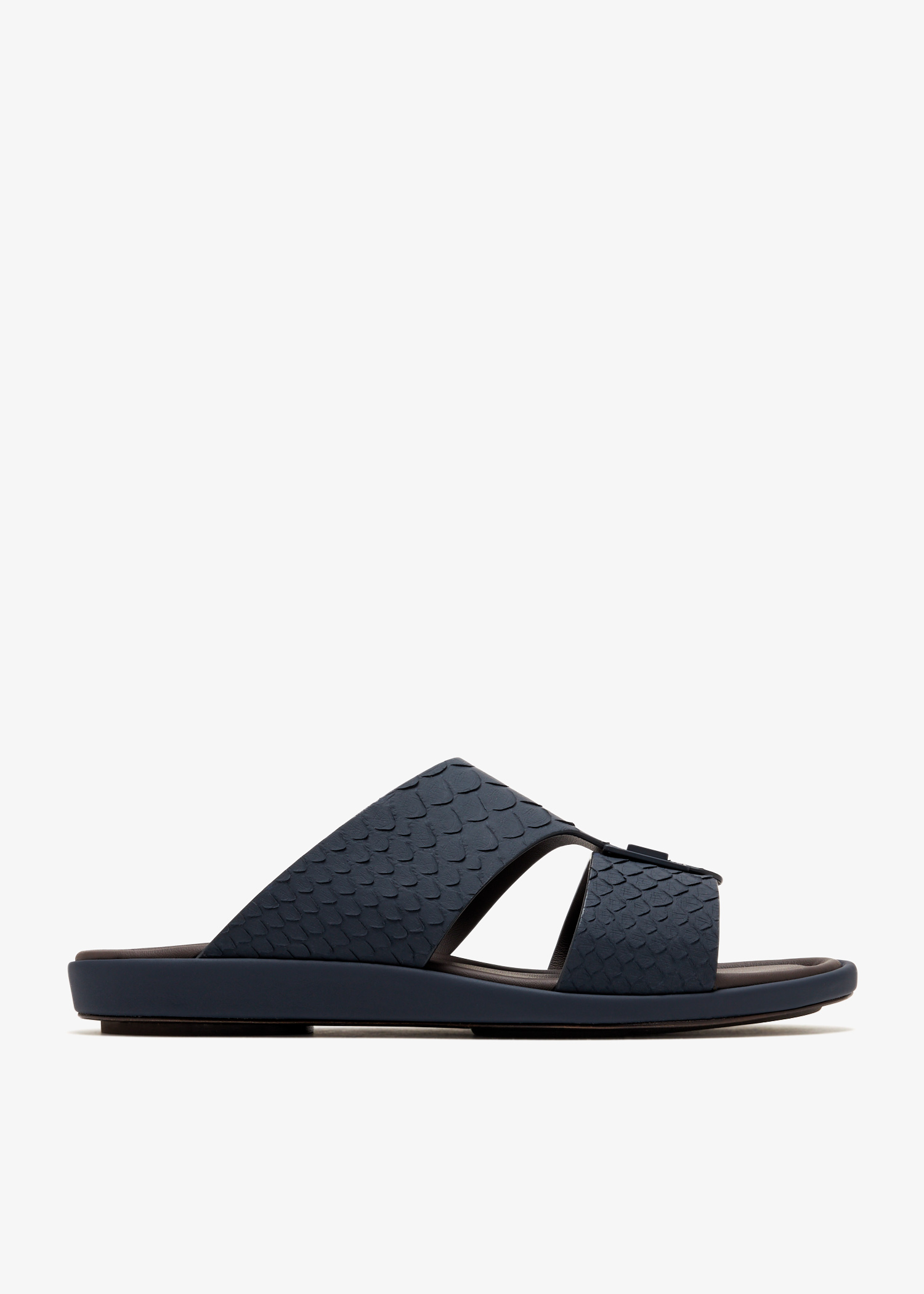 

Prestige Manetta python sandals, Navy