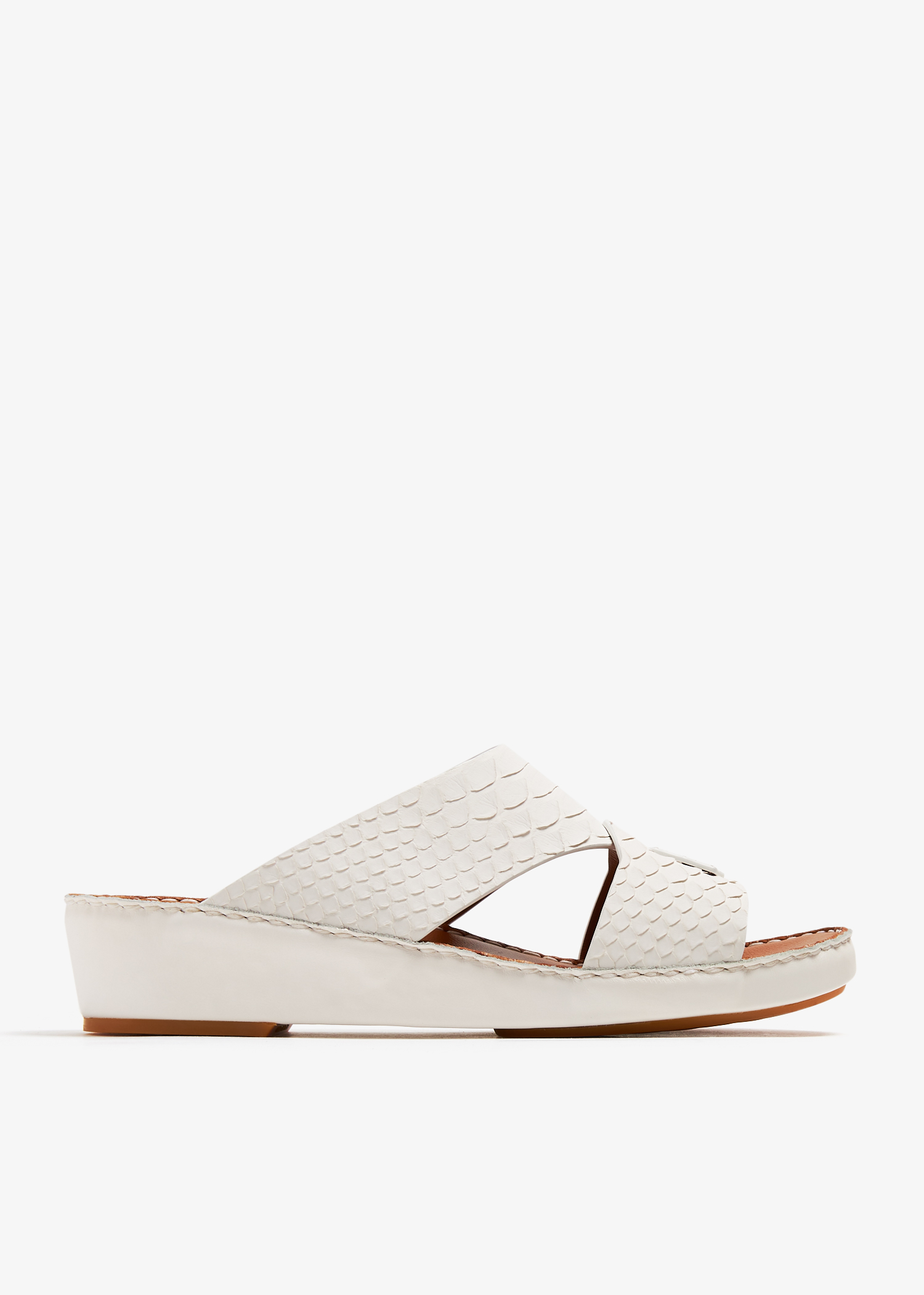 

Piega Python Cucire sandals, White