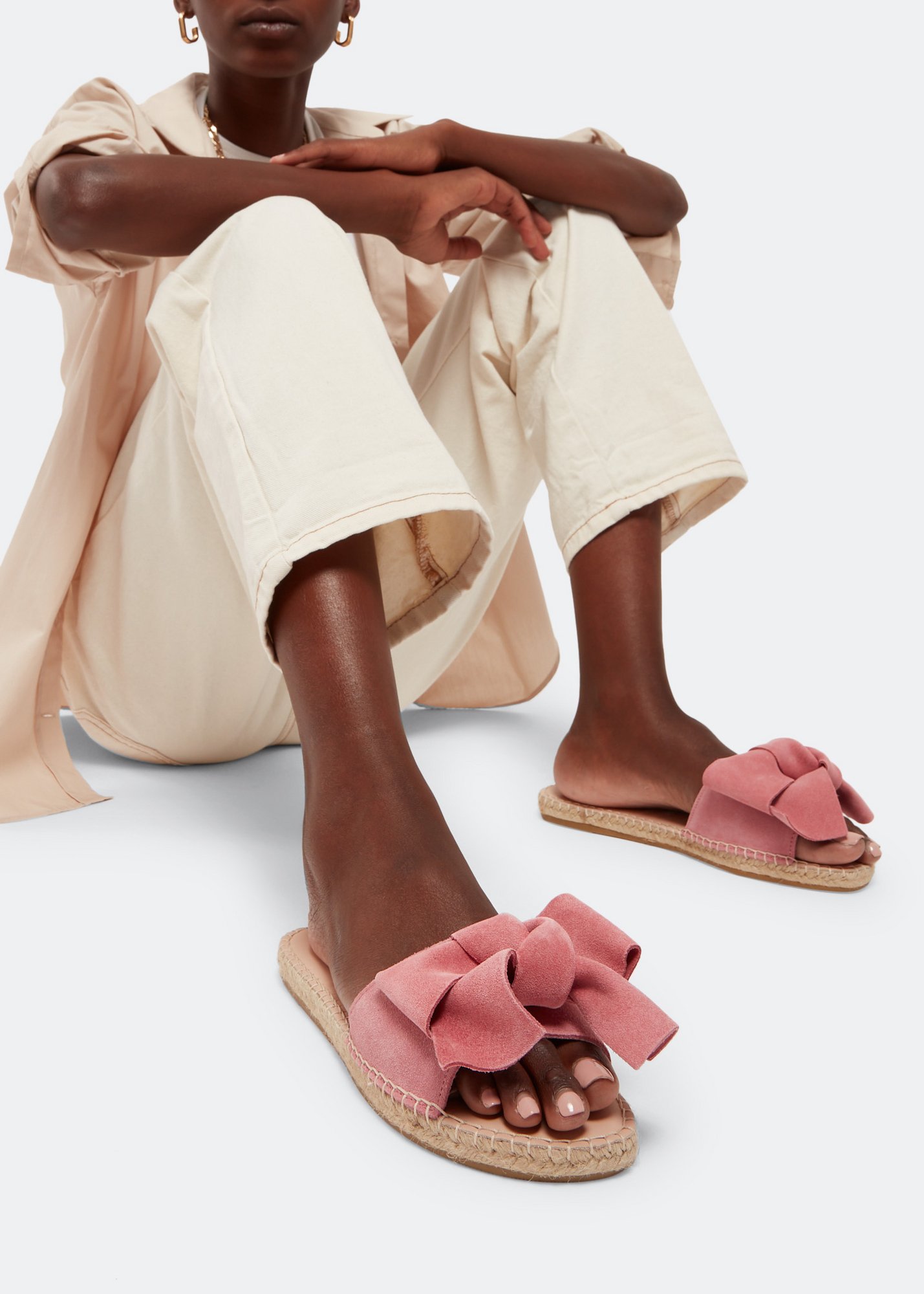 

Bow sandals, Pink