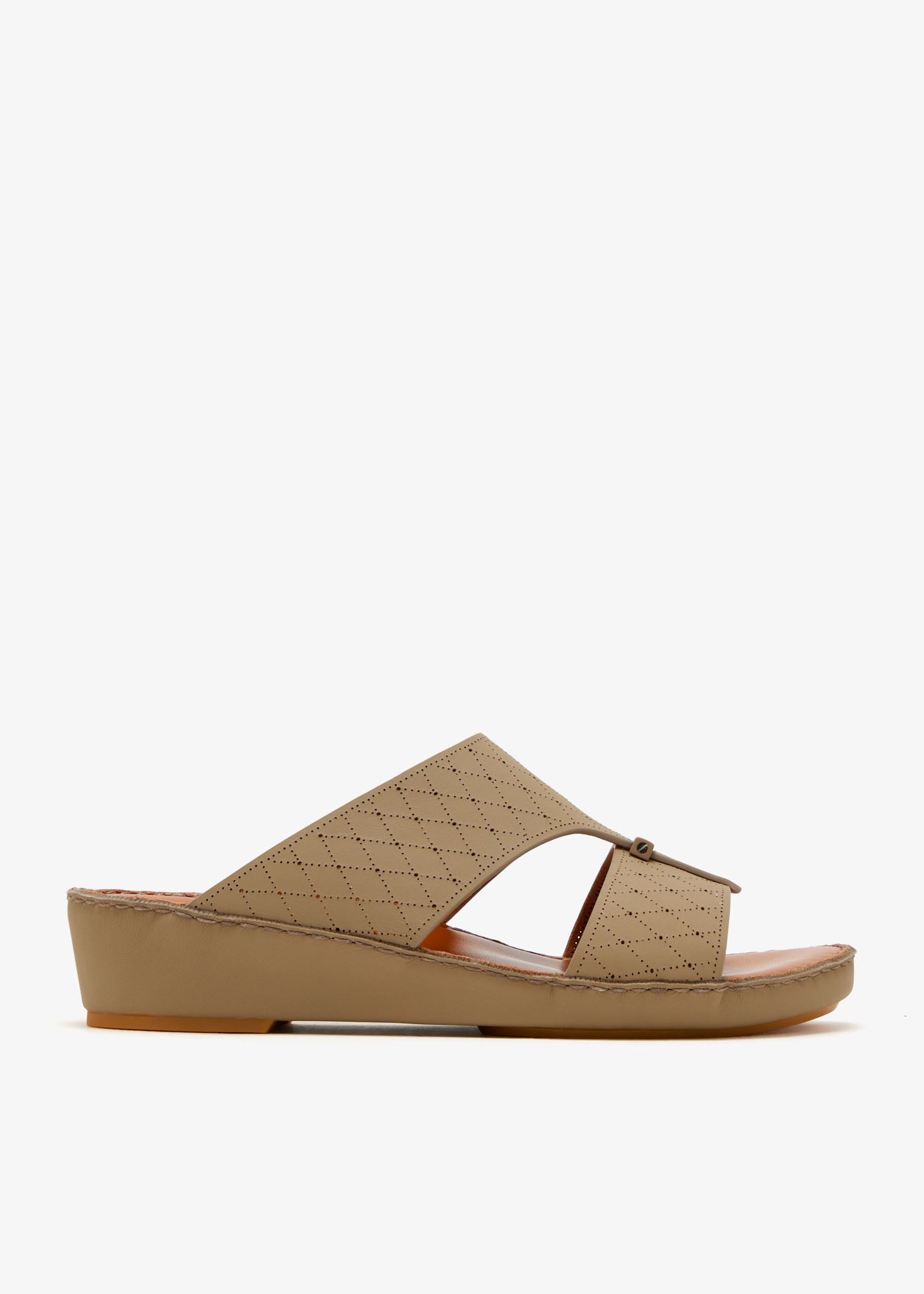 

Cerchio Perforated Rombi rubbercalf sandals, Taupe