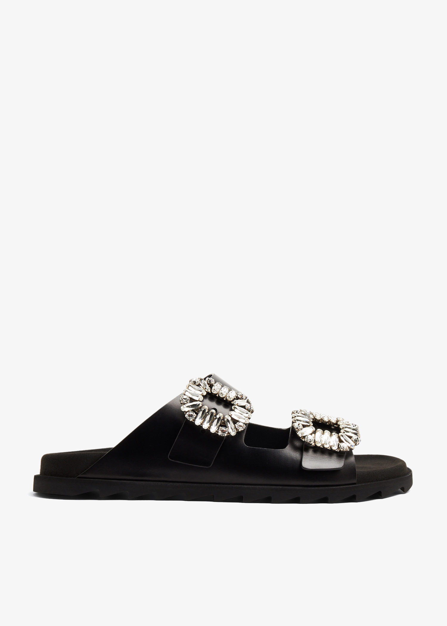 

Slidy Viv' strass buckle sandals, Black