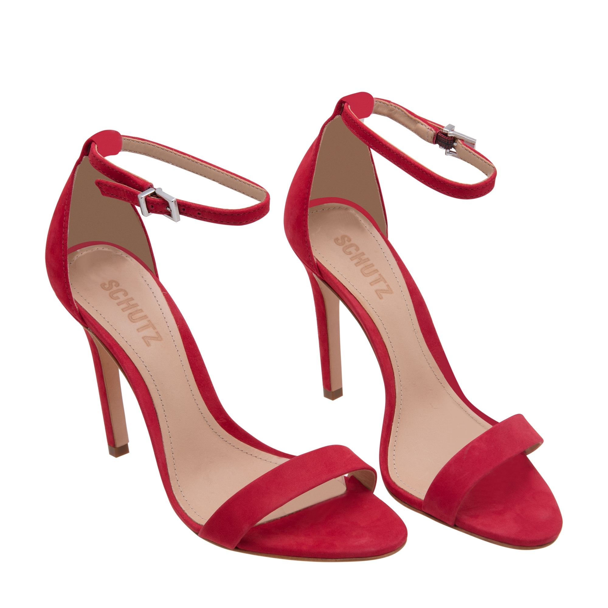 

Leather sandals, Red