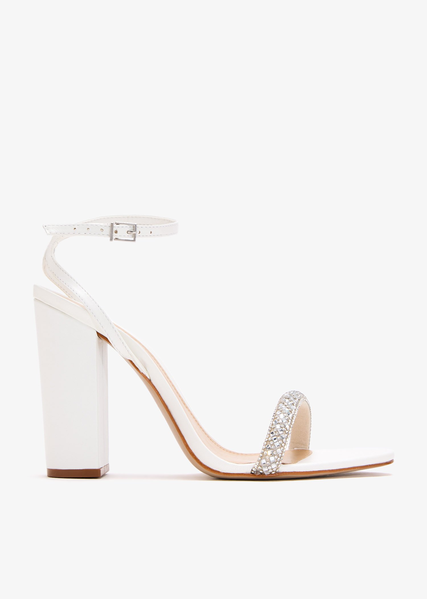 

Crystal-embellished sandals, White