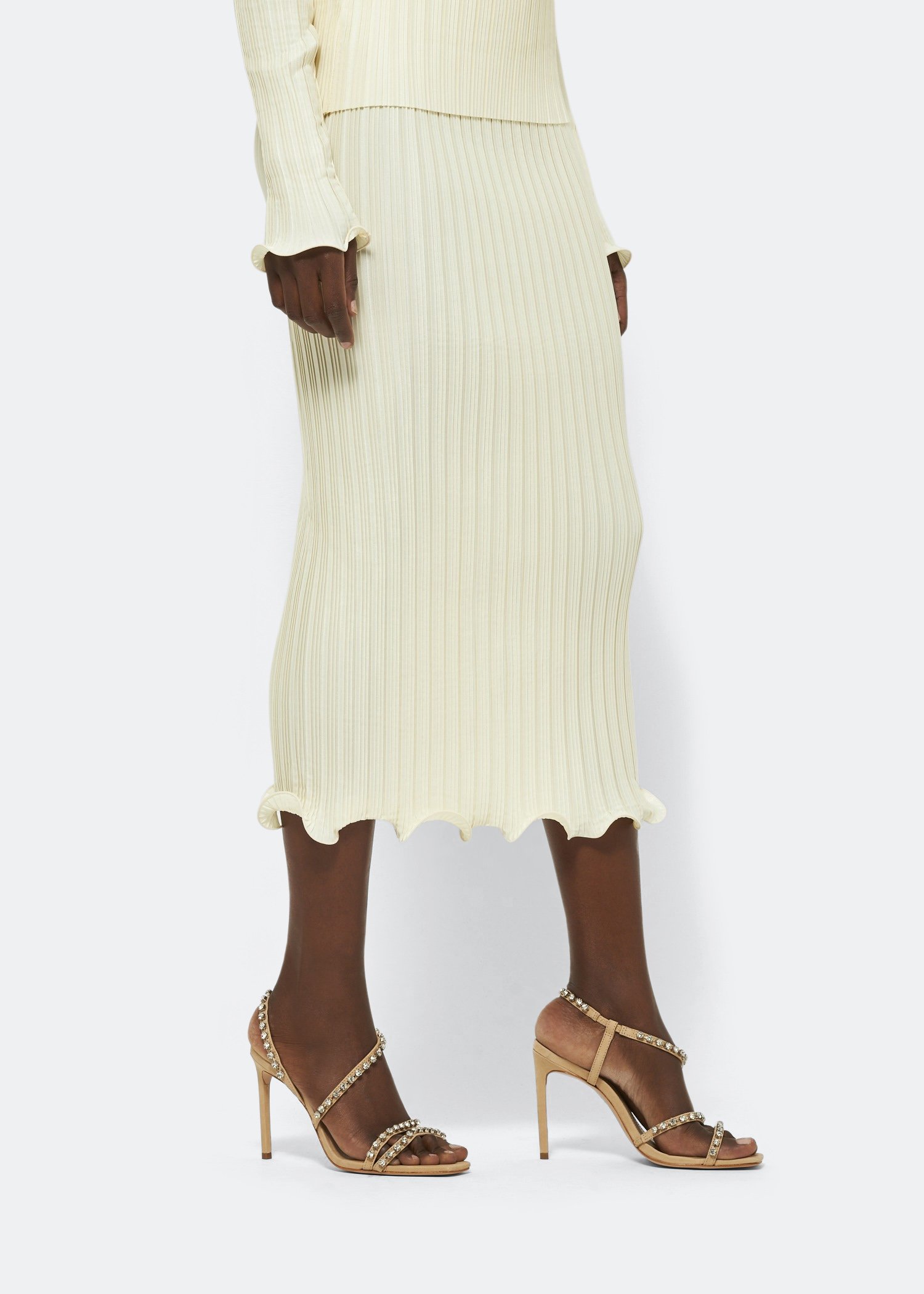 

Studded sandals, Beige