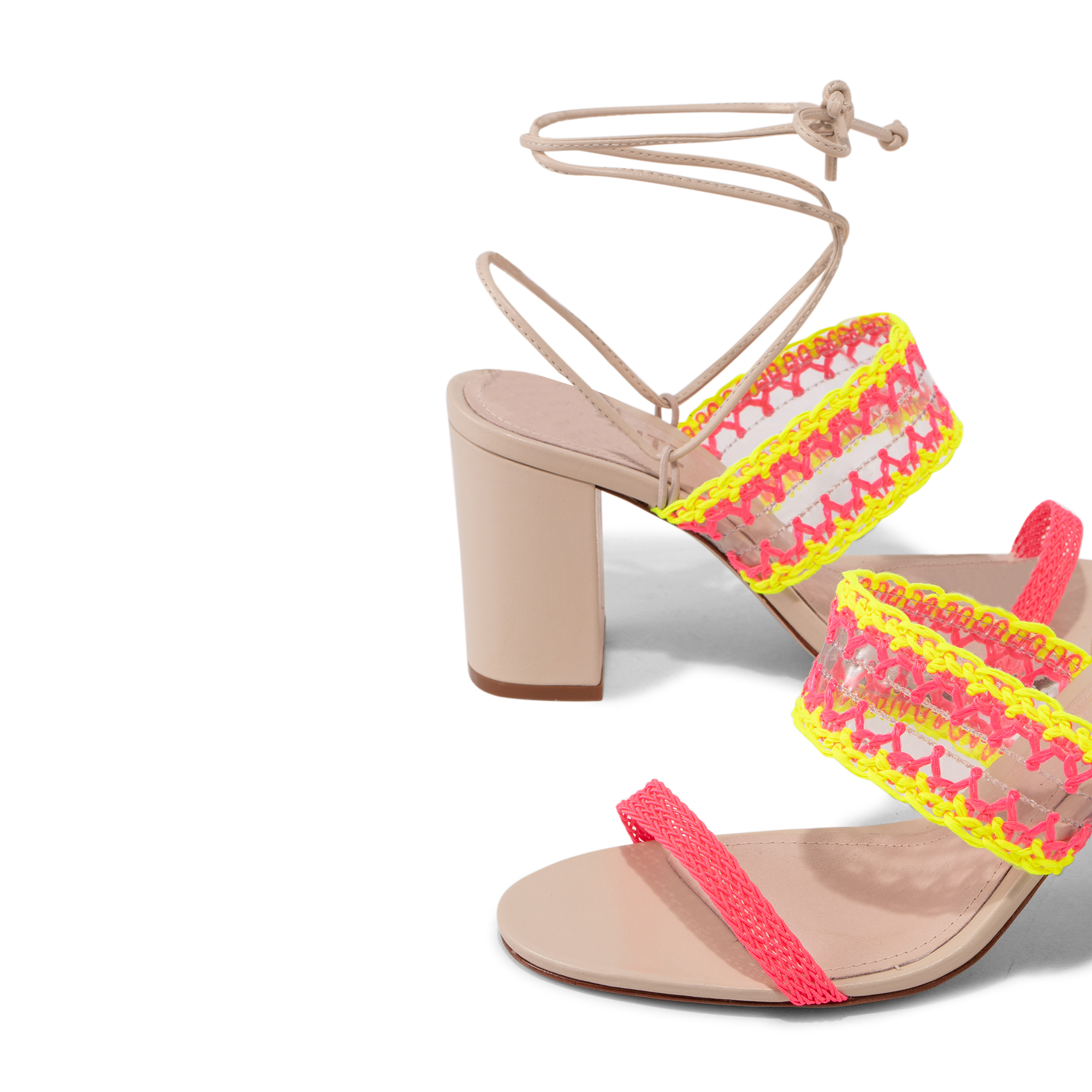 

Chunky leather sandals, Pink