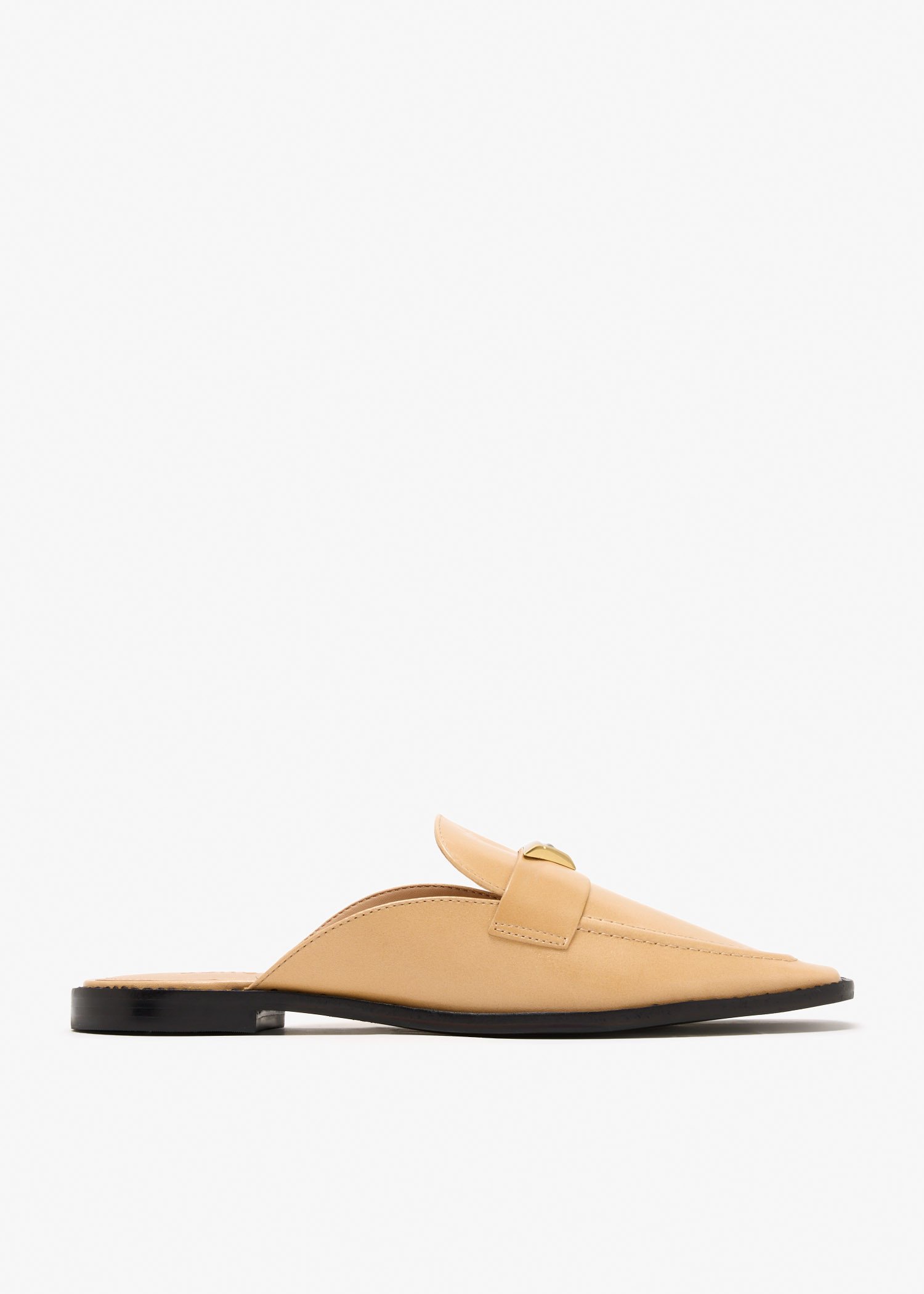

Leather slippers, Beige