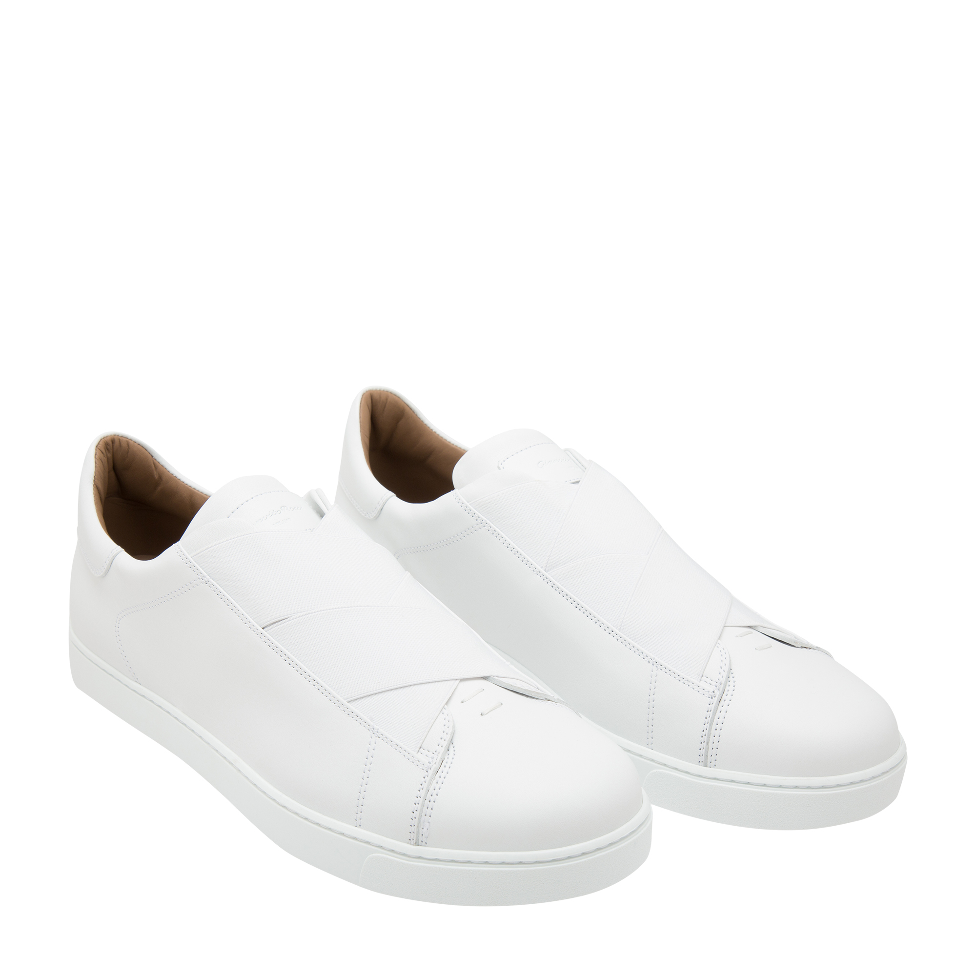 

Low-top leather sneakers, White