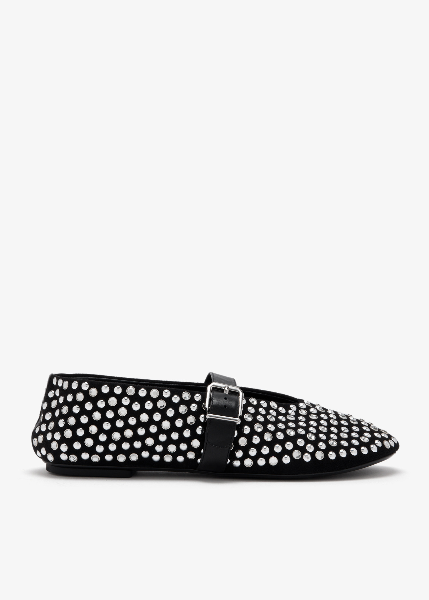 

Studded ballet flats, Black