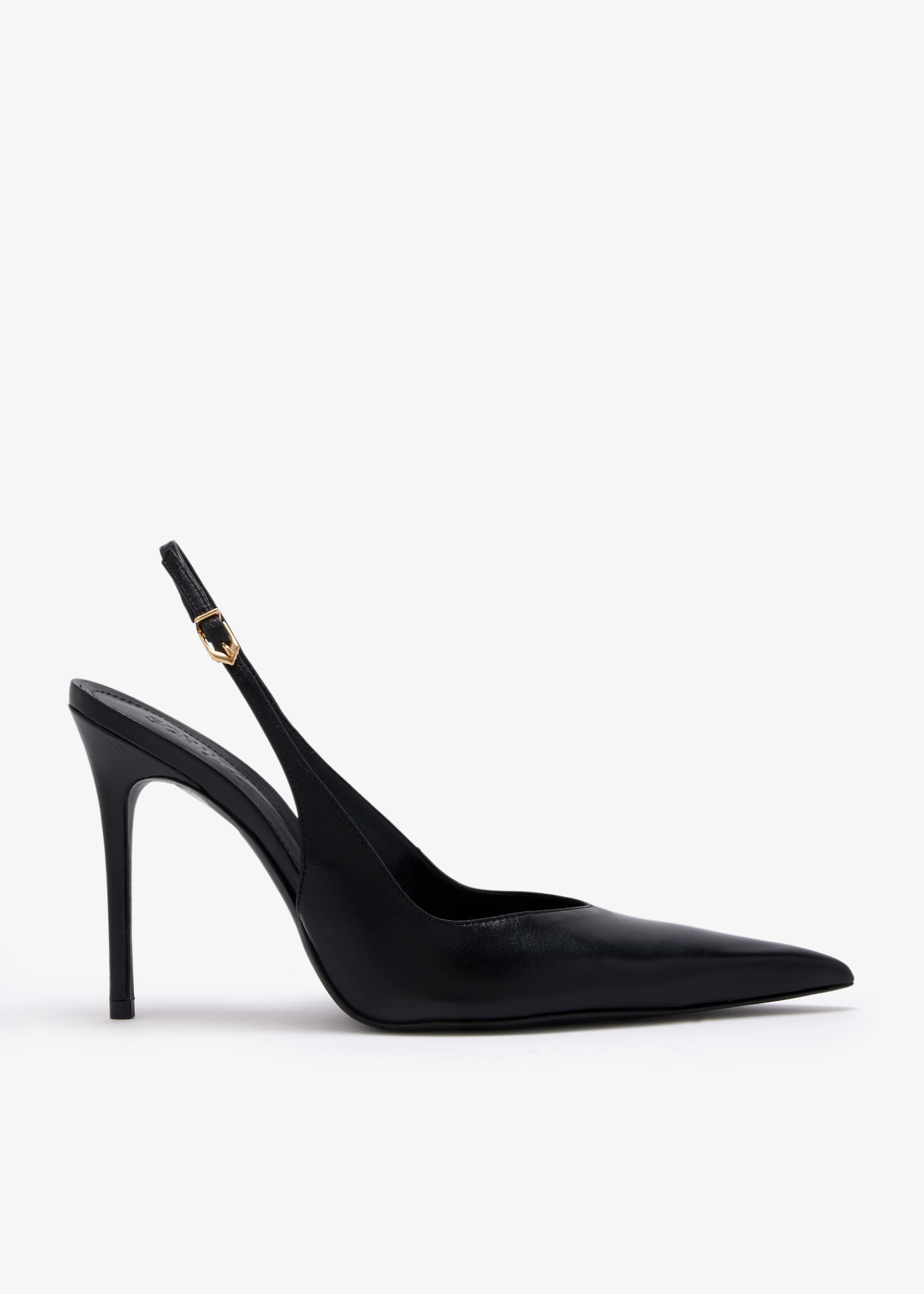 

Leather slingback pumps, Black