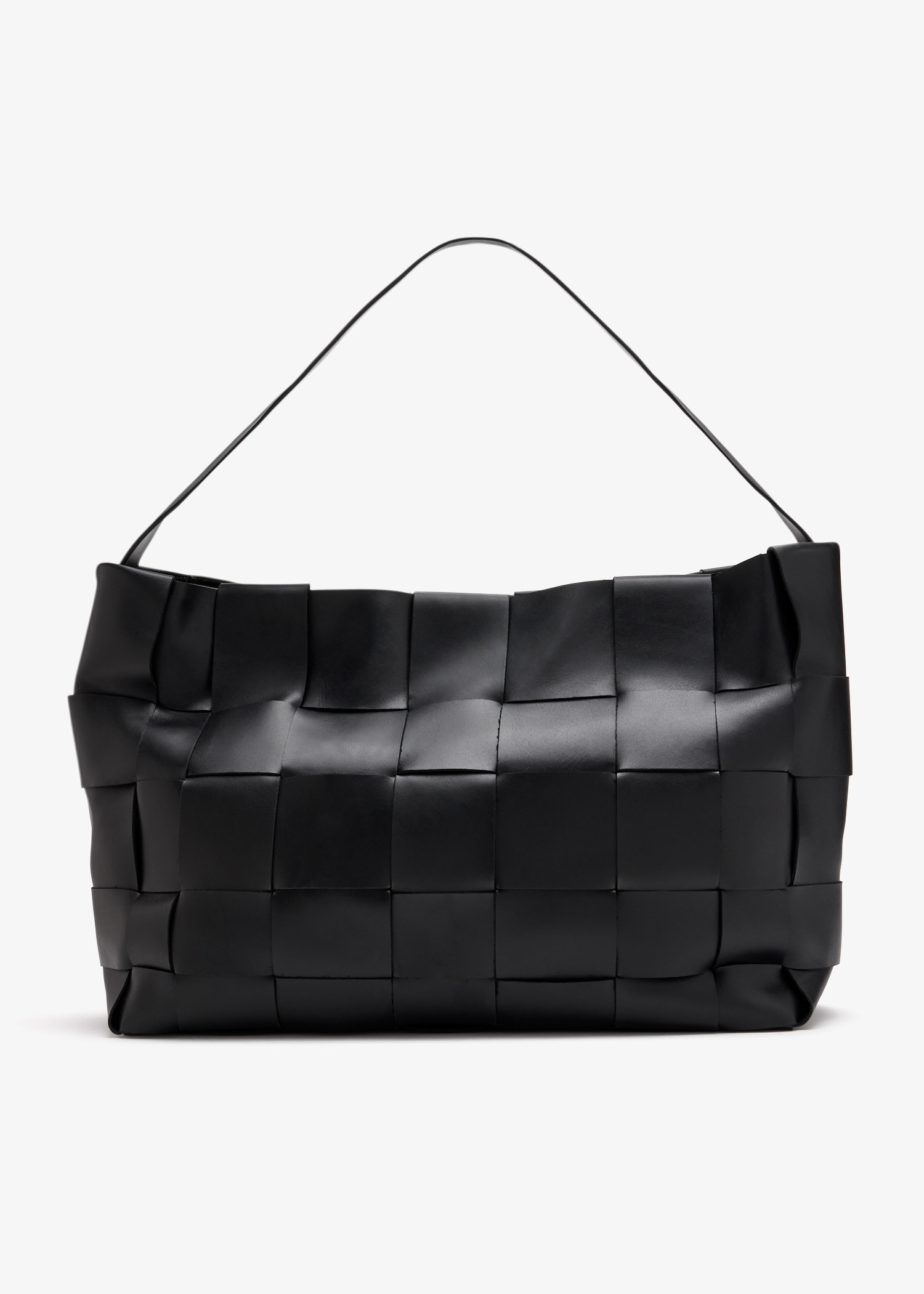 

Woven large tote bag, Black