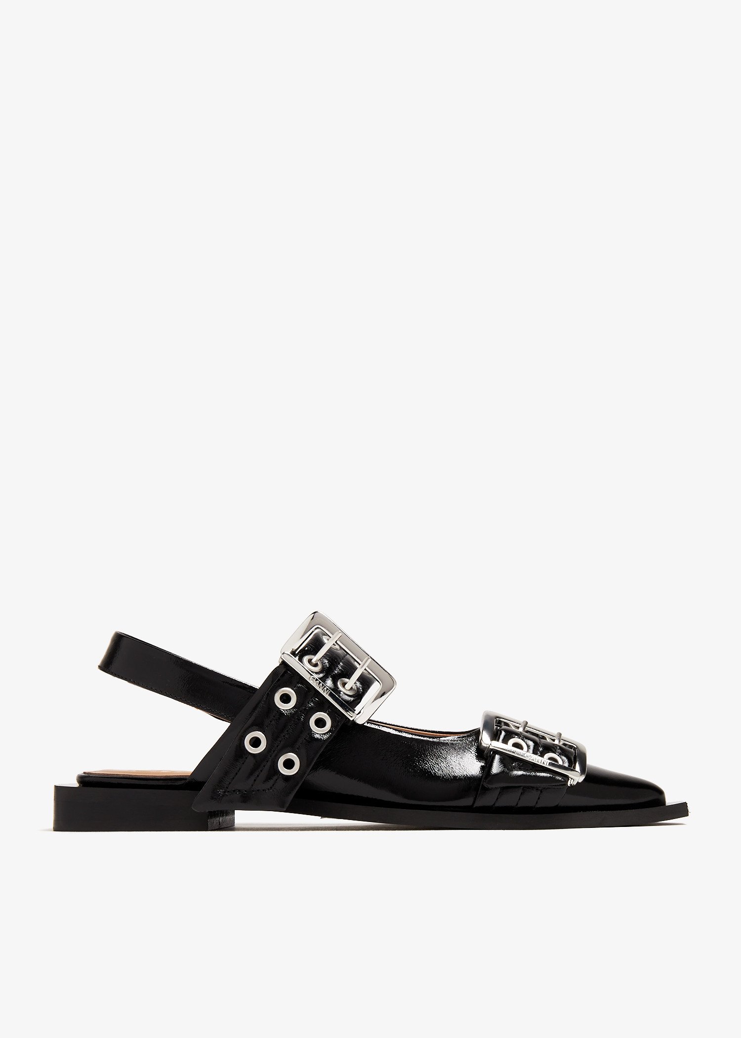 

Buckle ballerinas, Black