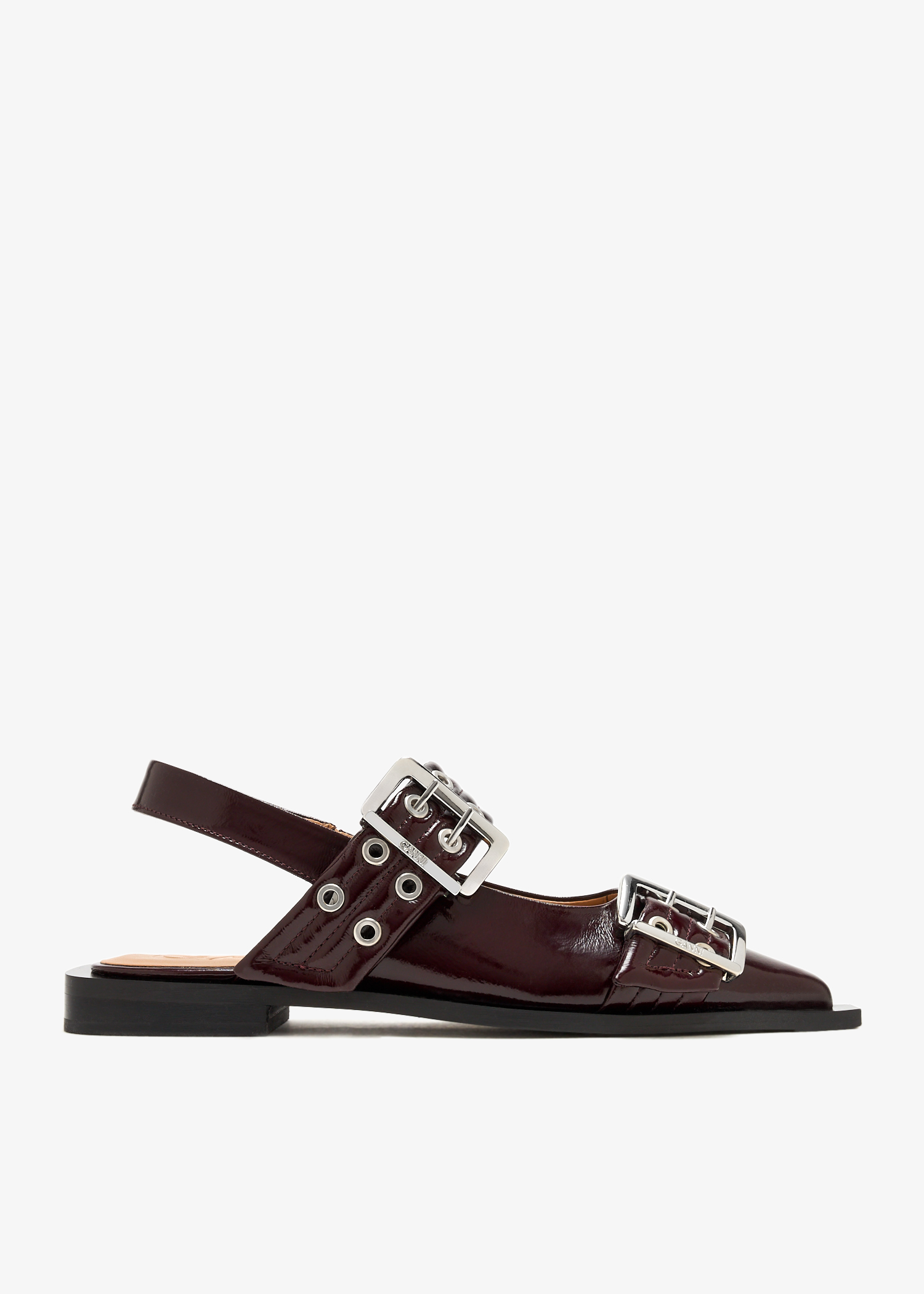 

Feminine Buckle ballerinas, Brown