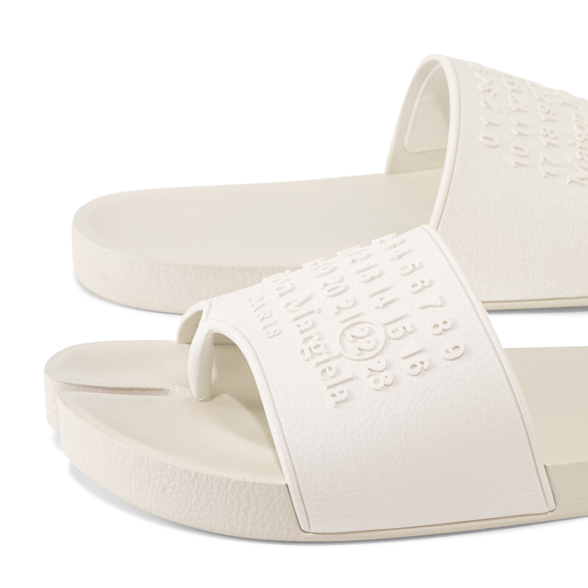 

Tabi slide sandals, White