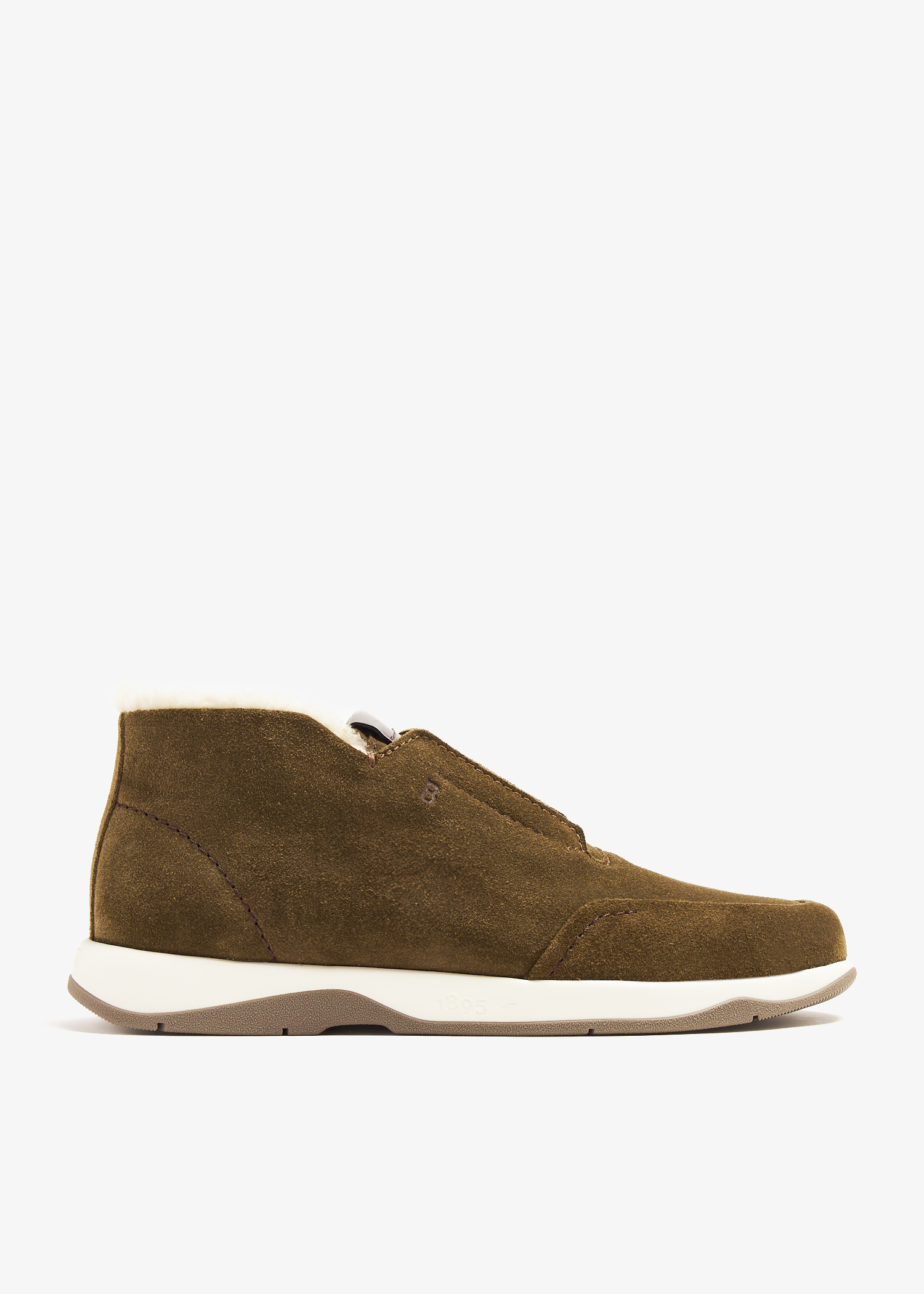 

Echappée suede slip-on sneakers, Khaki