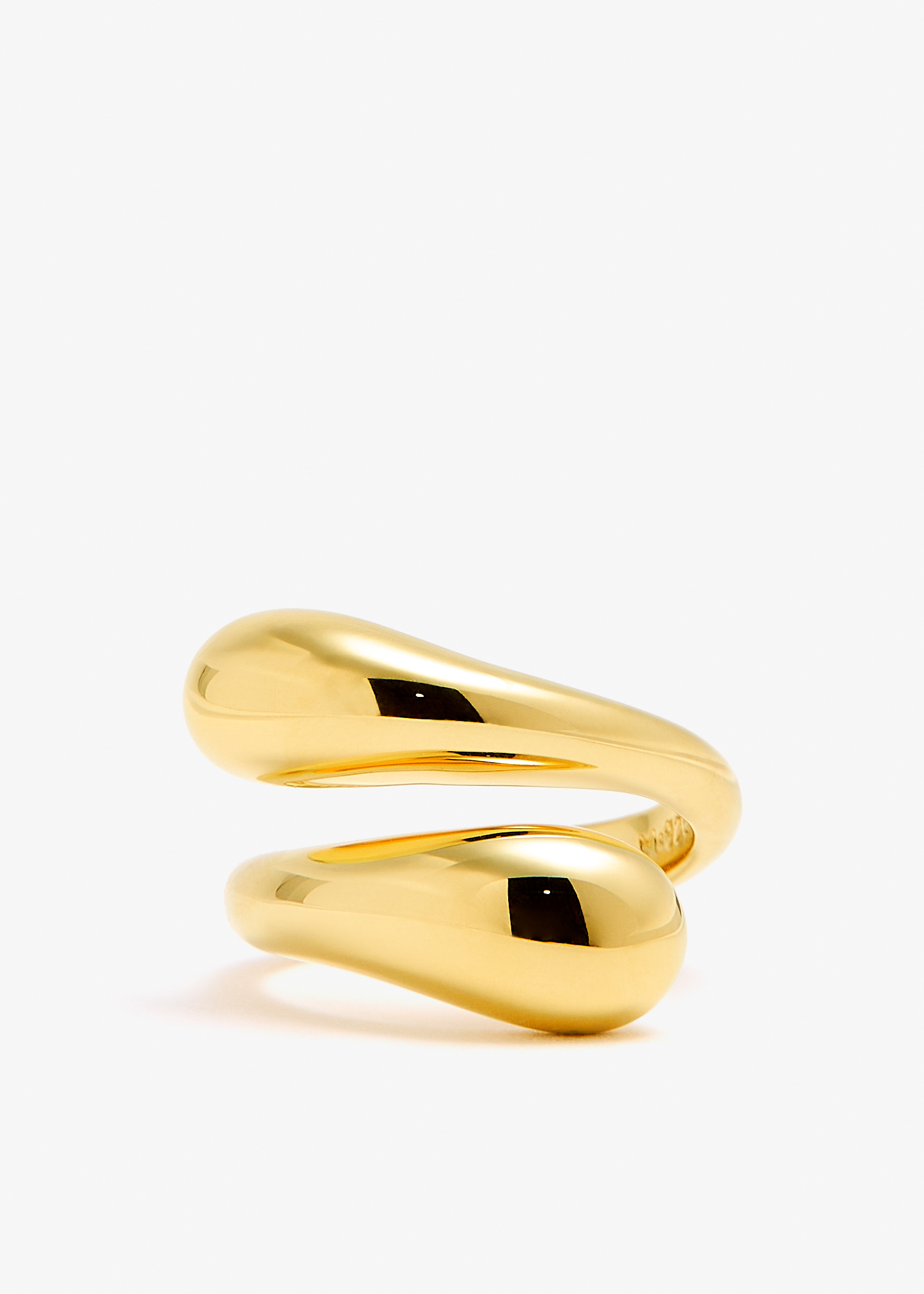 

Savi sculptural crossover ring, Gold