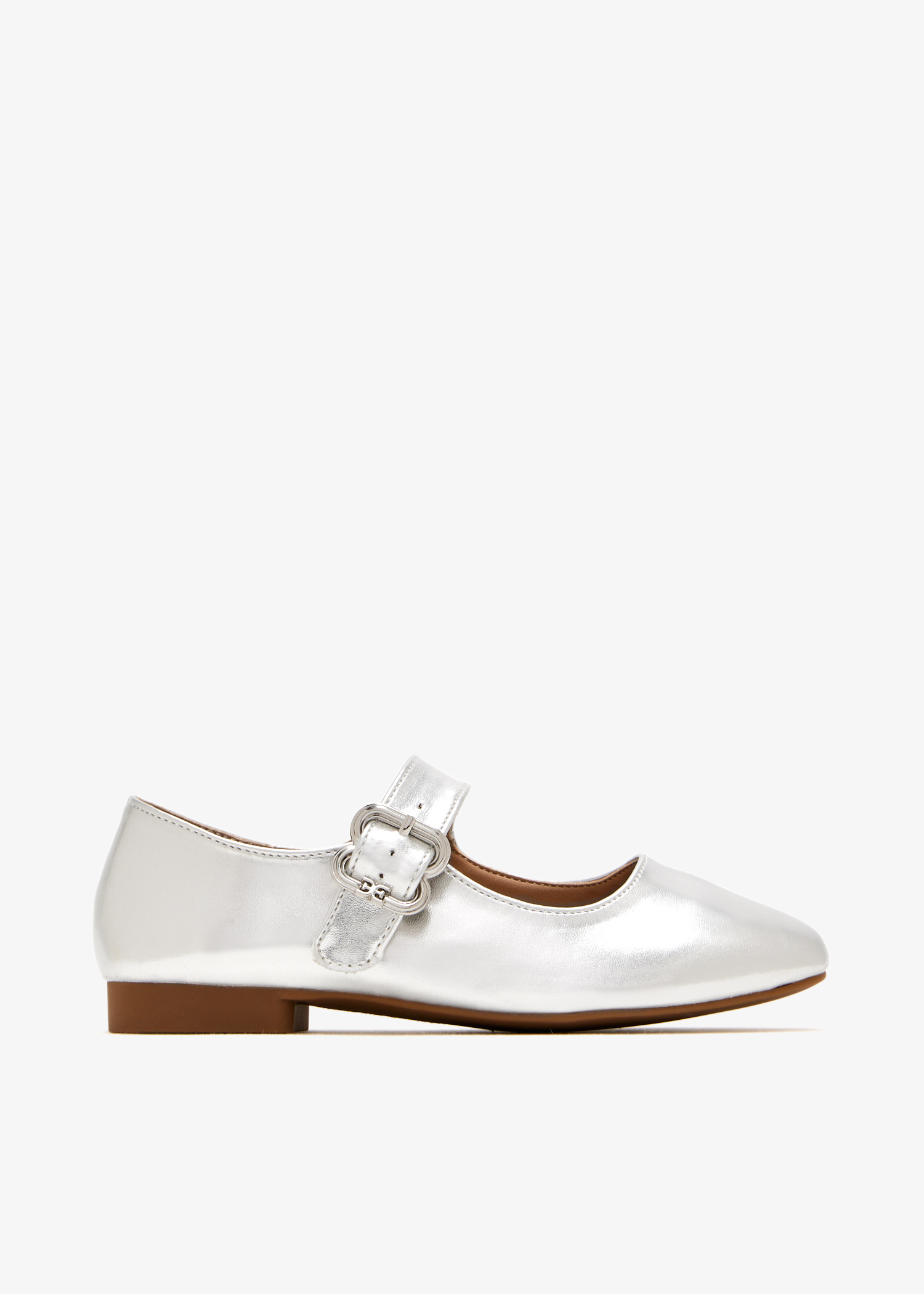 

Maeve Michaela Mary Jane flats, Silver