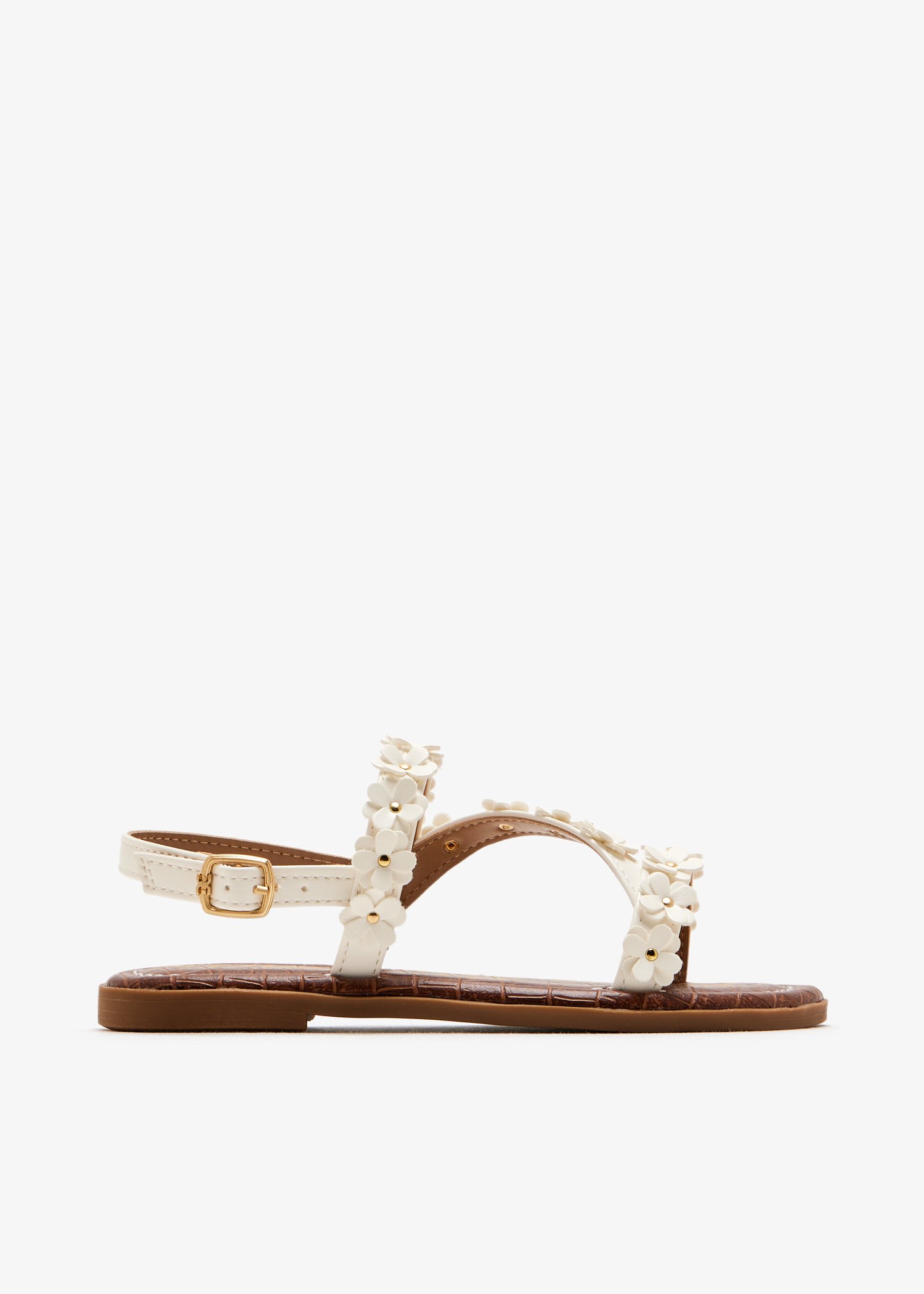 

Gigi flower sandals, White