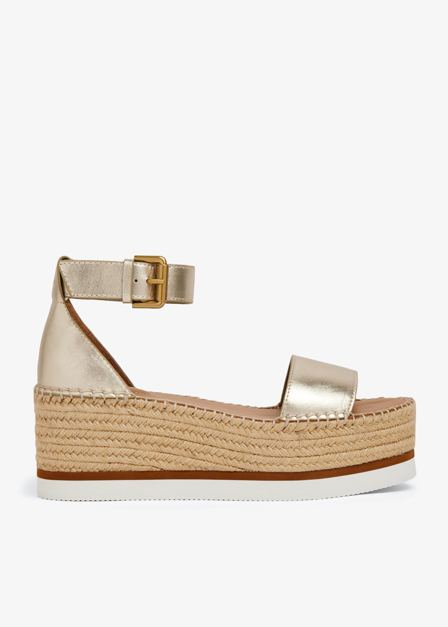 

Glyn platform espadrille sandals, Gold