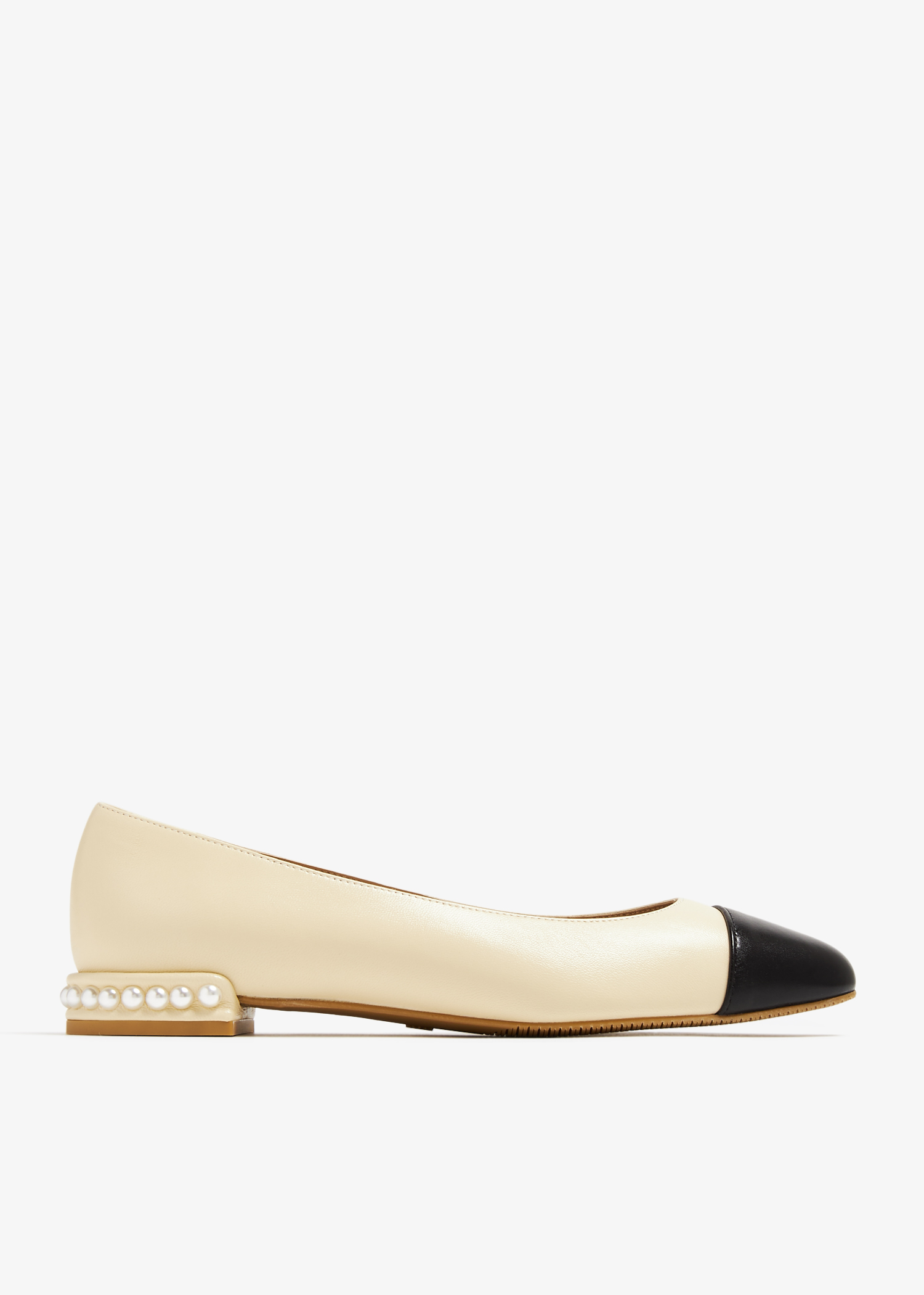 

Pearl ballet flats, Beige