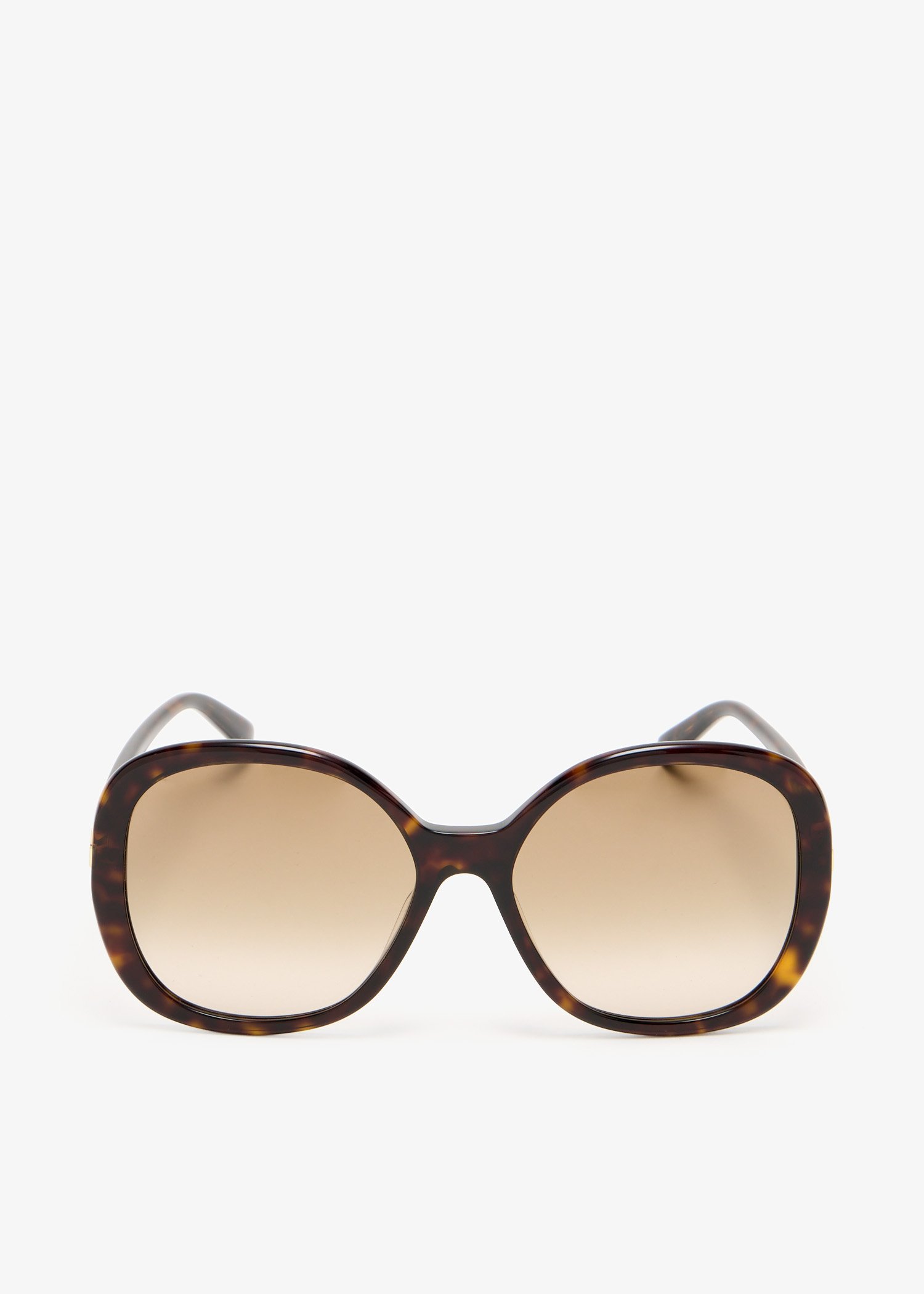 

Round frame sunglasses, Brown