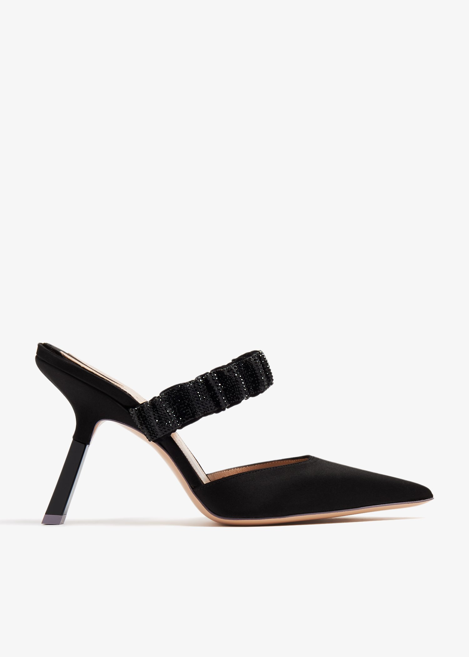 

Tina crystal 95 mules, Black