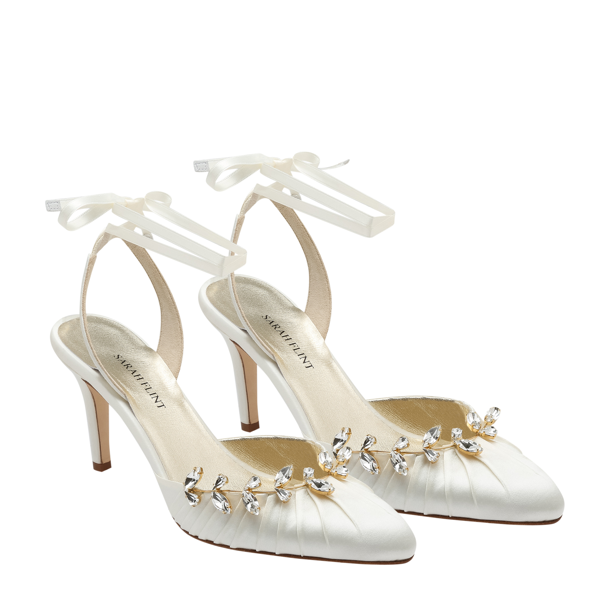 

Luisa satin pumps, Beige