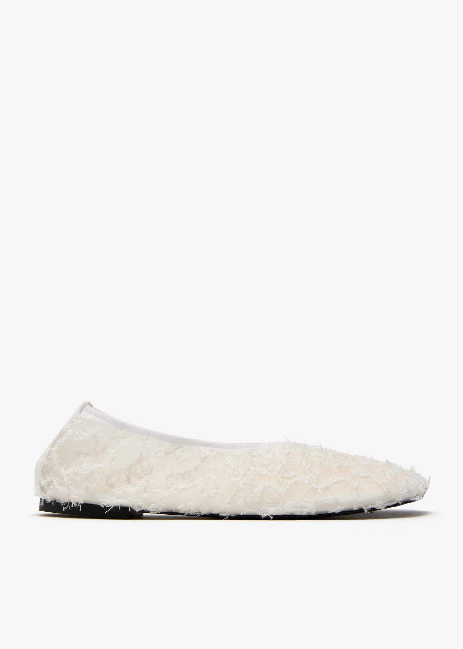 

Glove lace ballerinas, White
