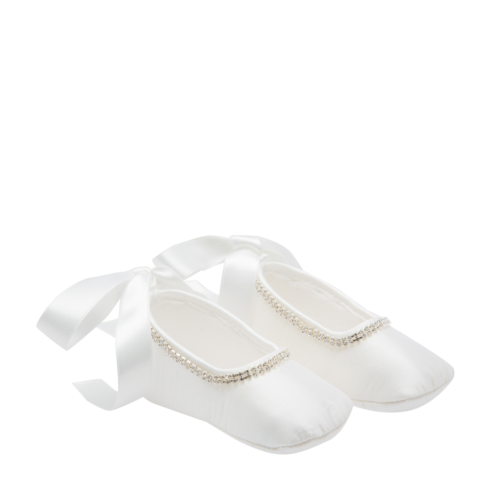 

Bow ballet flats, White