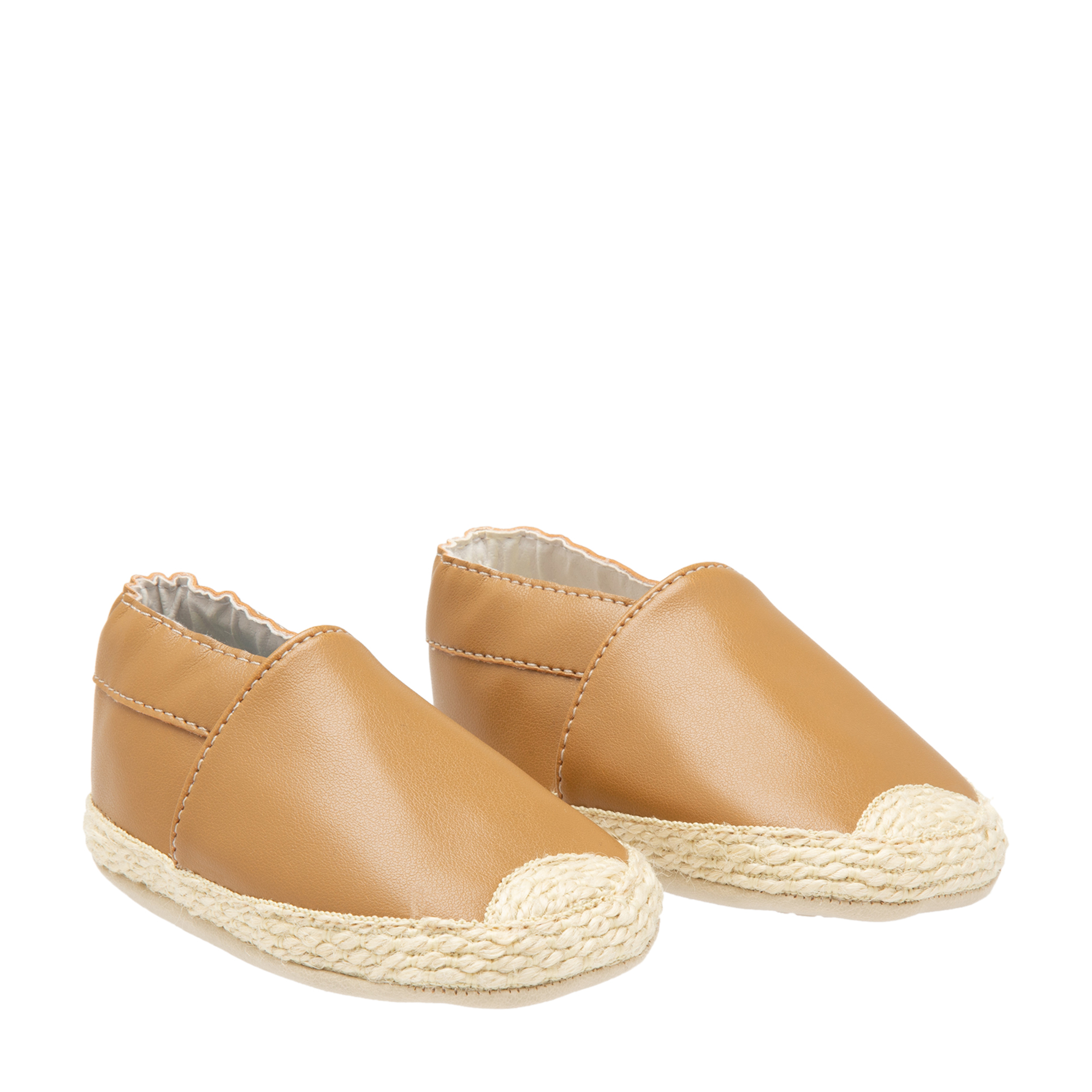 

Leather crib shoes, Brown