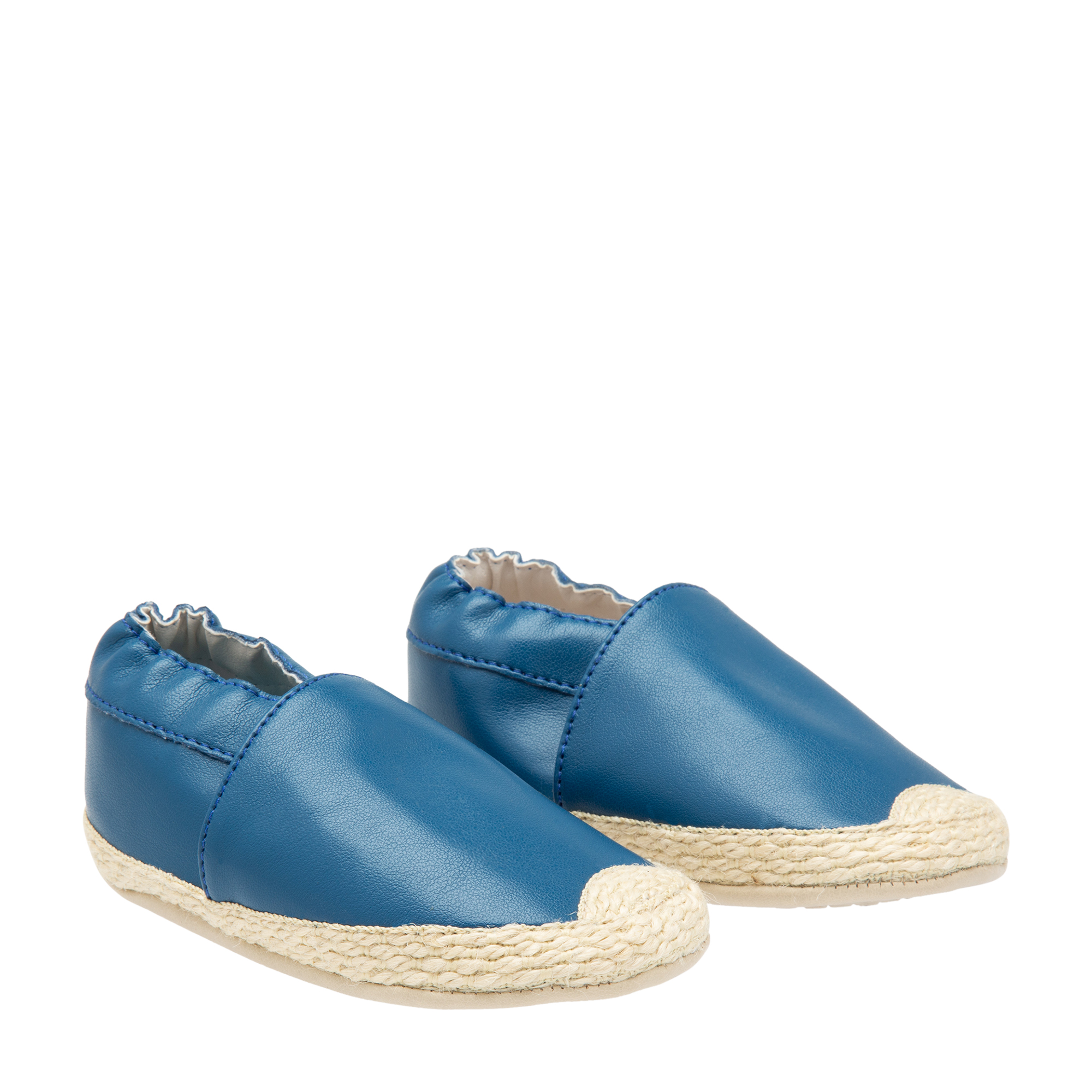 

Leather crib shoes, Blue