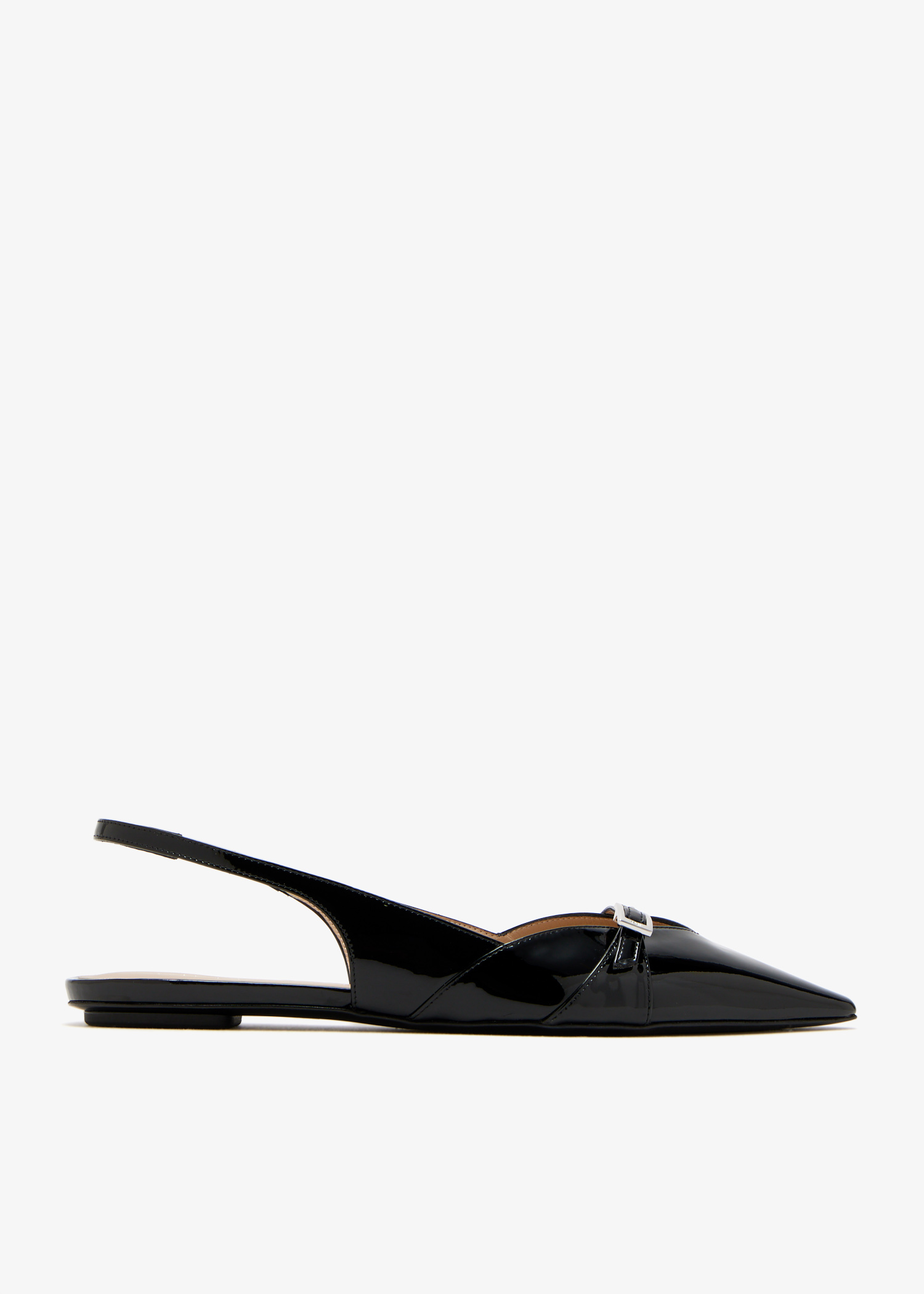 

Georgie slingback flats, Black