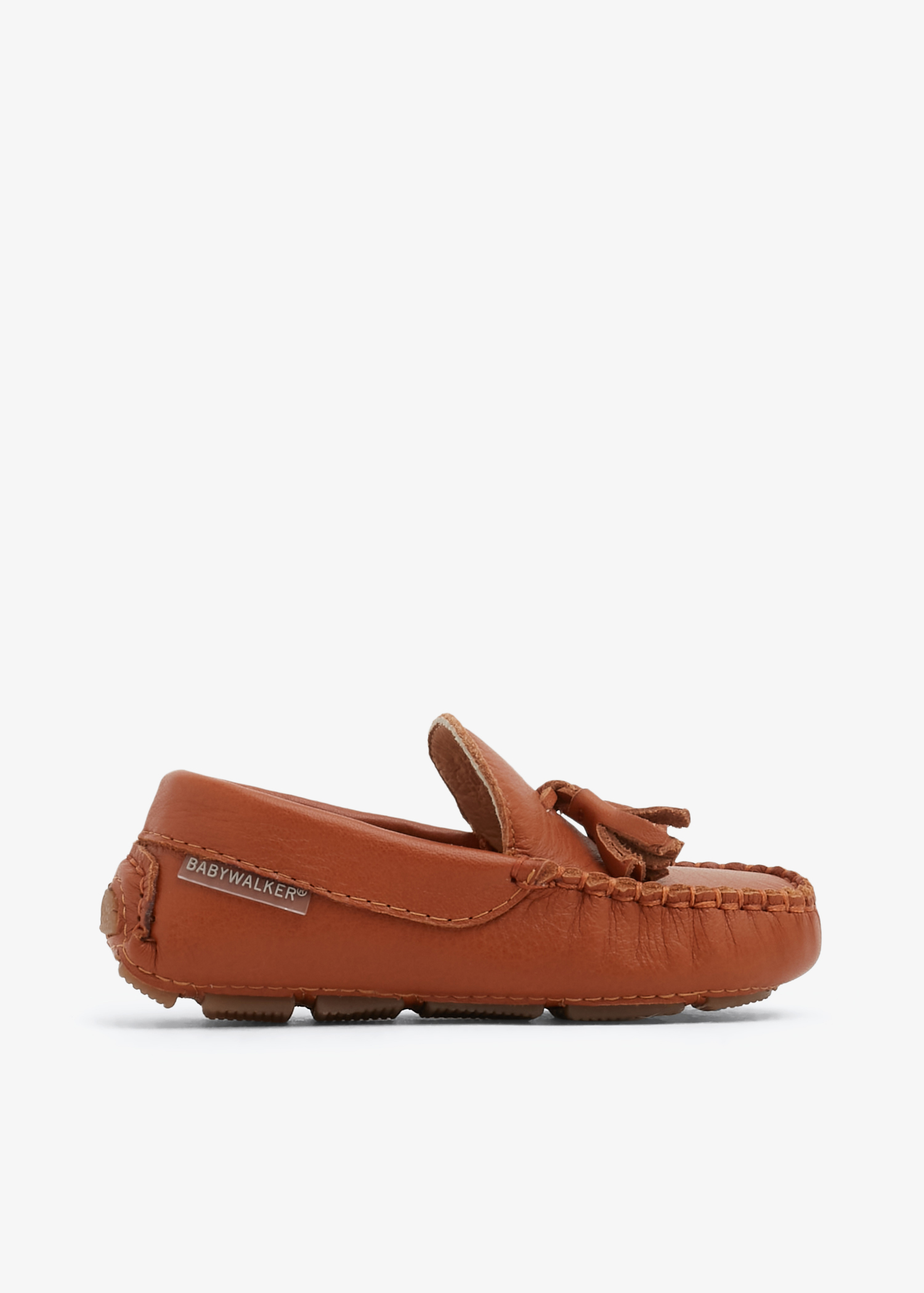 

Leather tasselled loafers, Brown