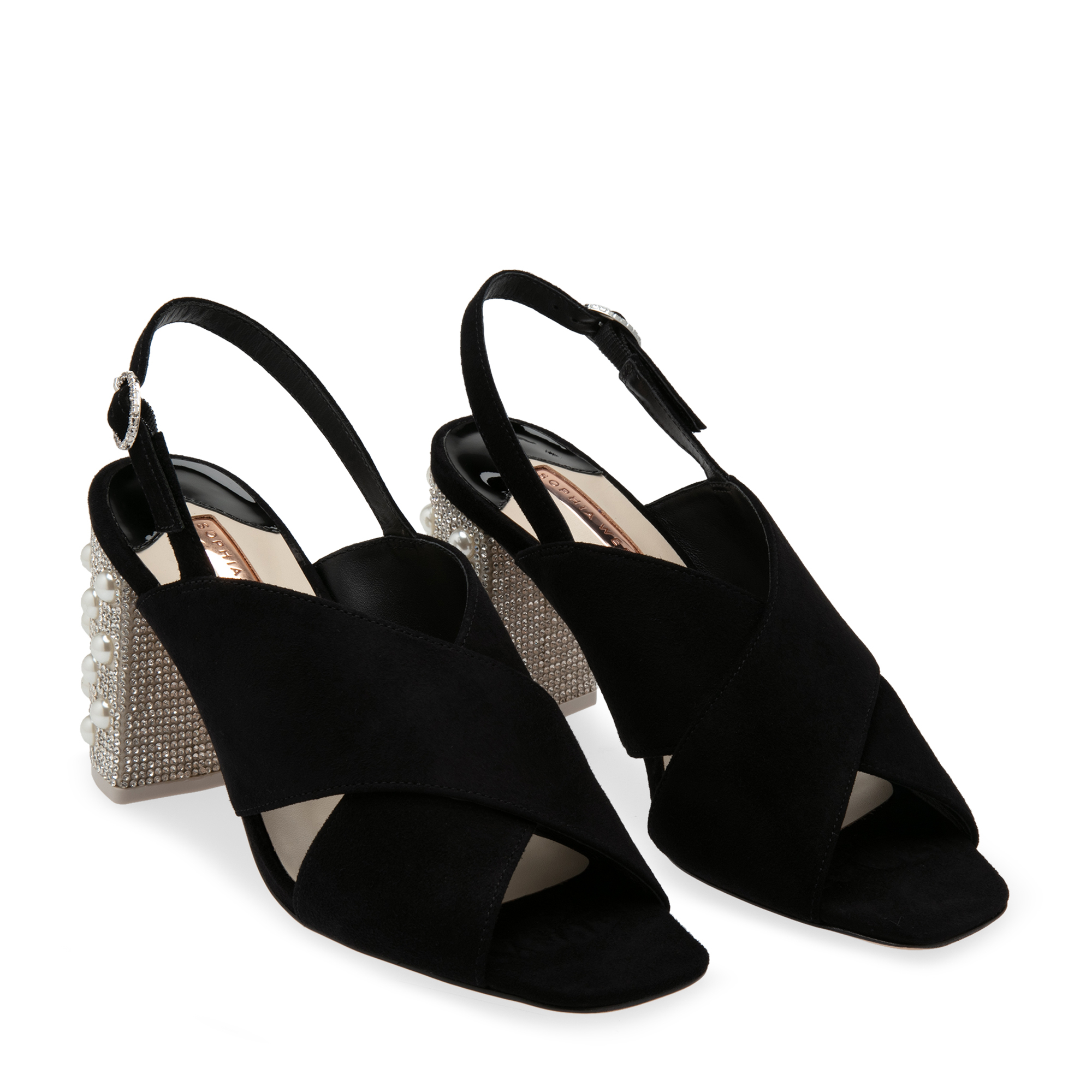 

Nina mid sandals, Black