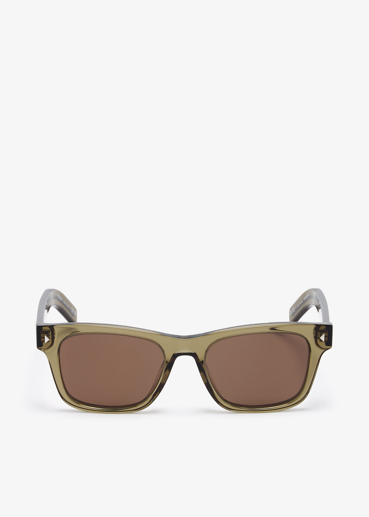 

Iconic metal plaque sunglasses, Khaki