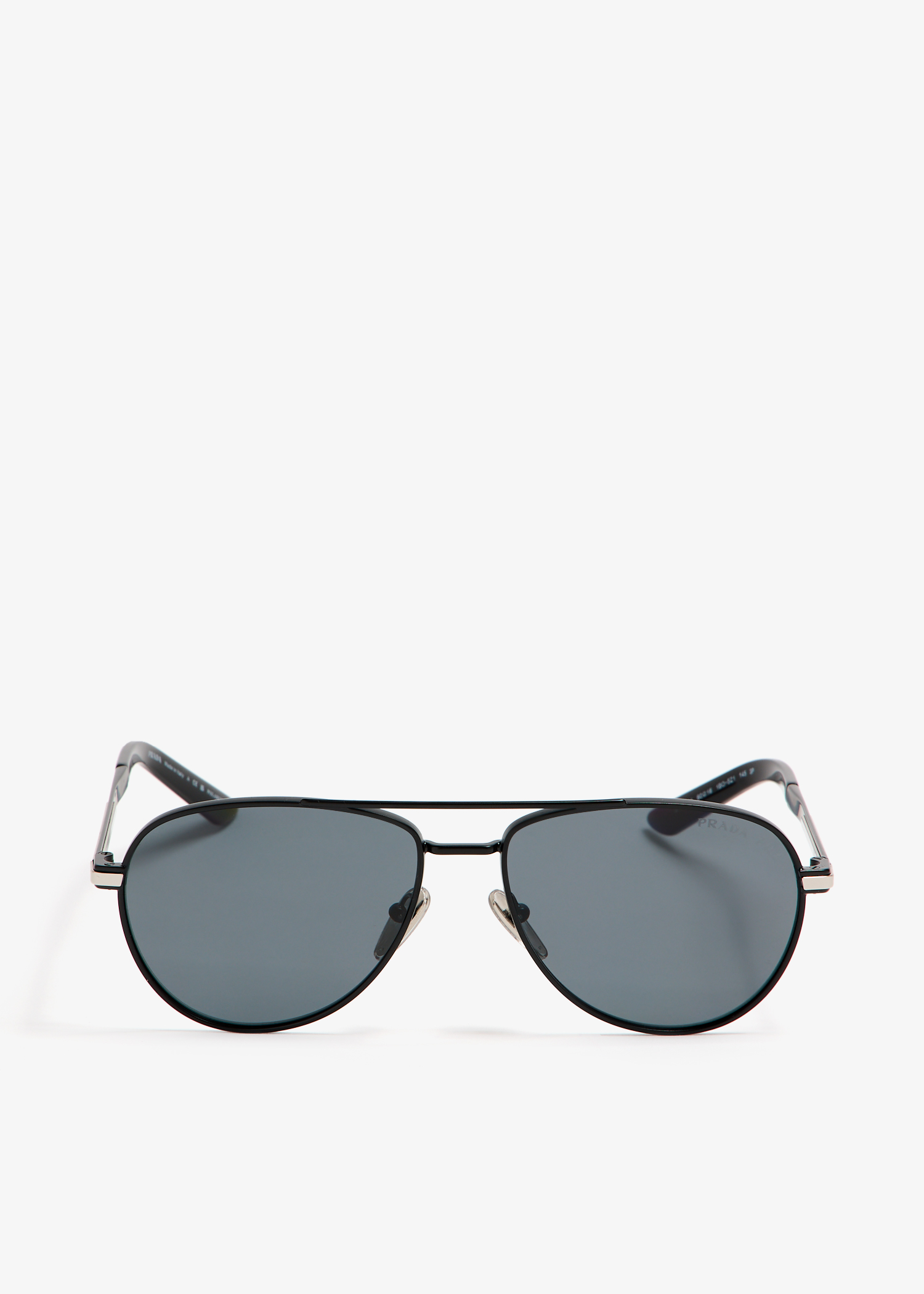 

Iconic metal plaque sunglasses, Black