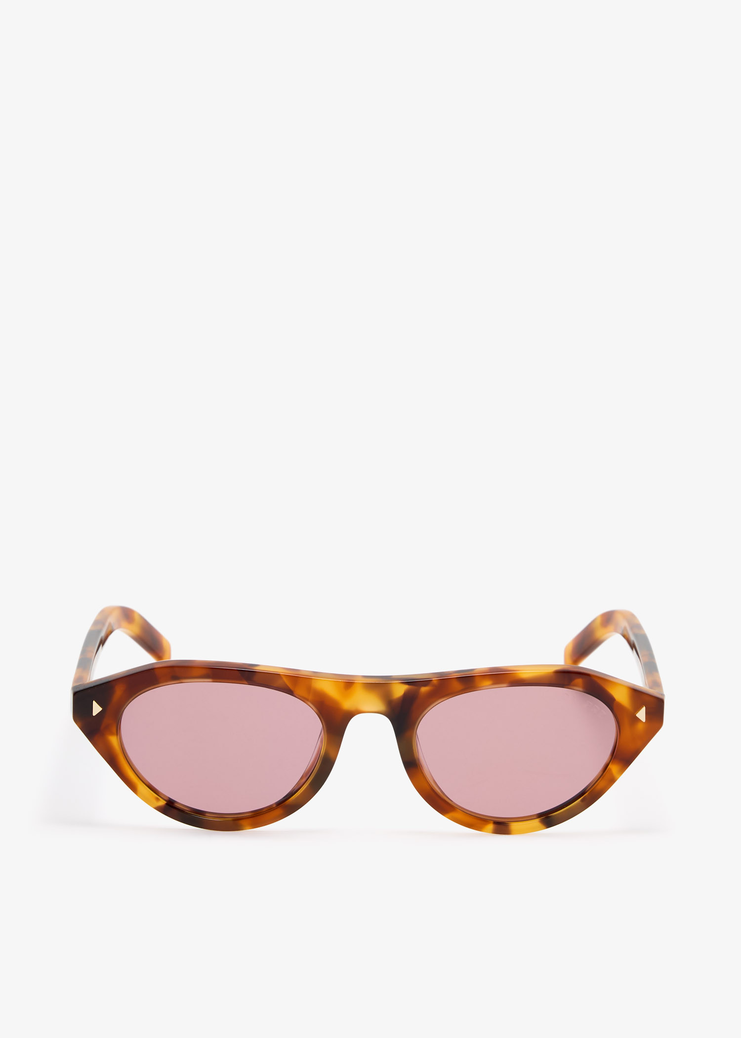 

Iconic metal plaque sunglasses, Brown
