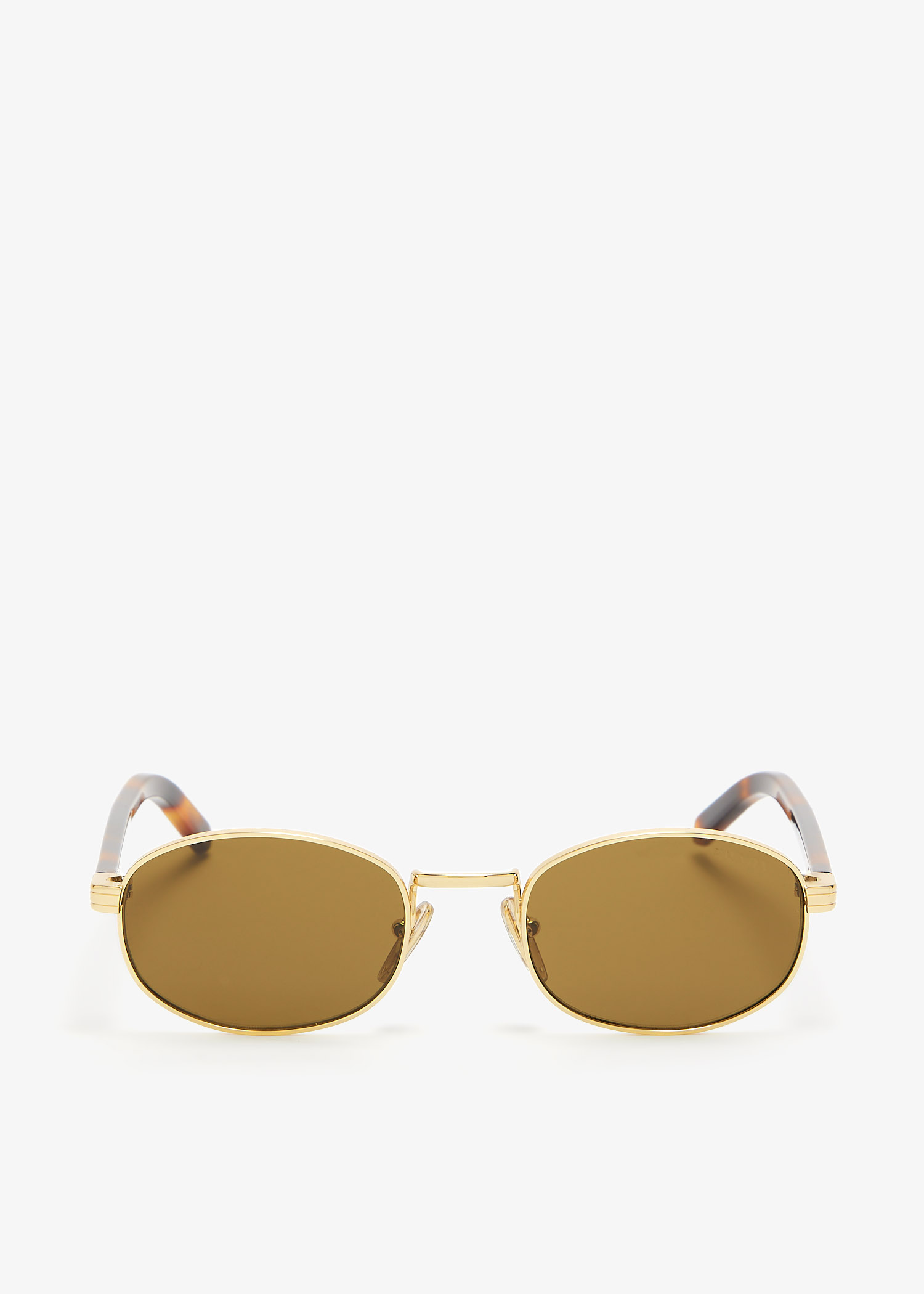 

Iconic metal plaque sunglasses, Gold
