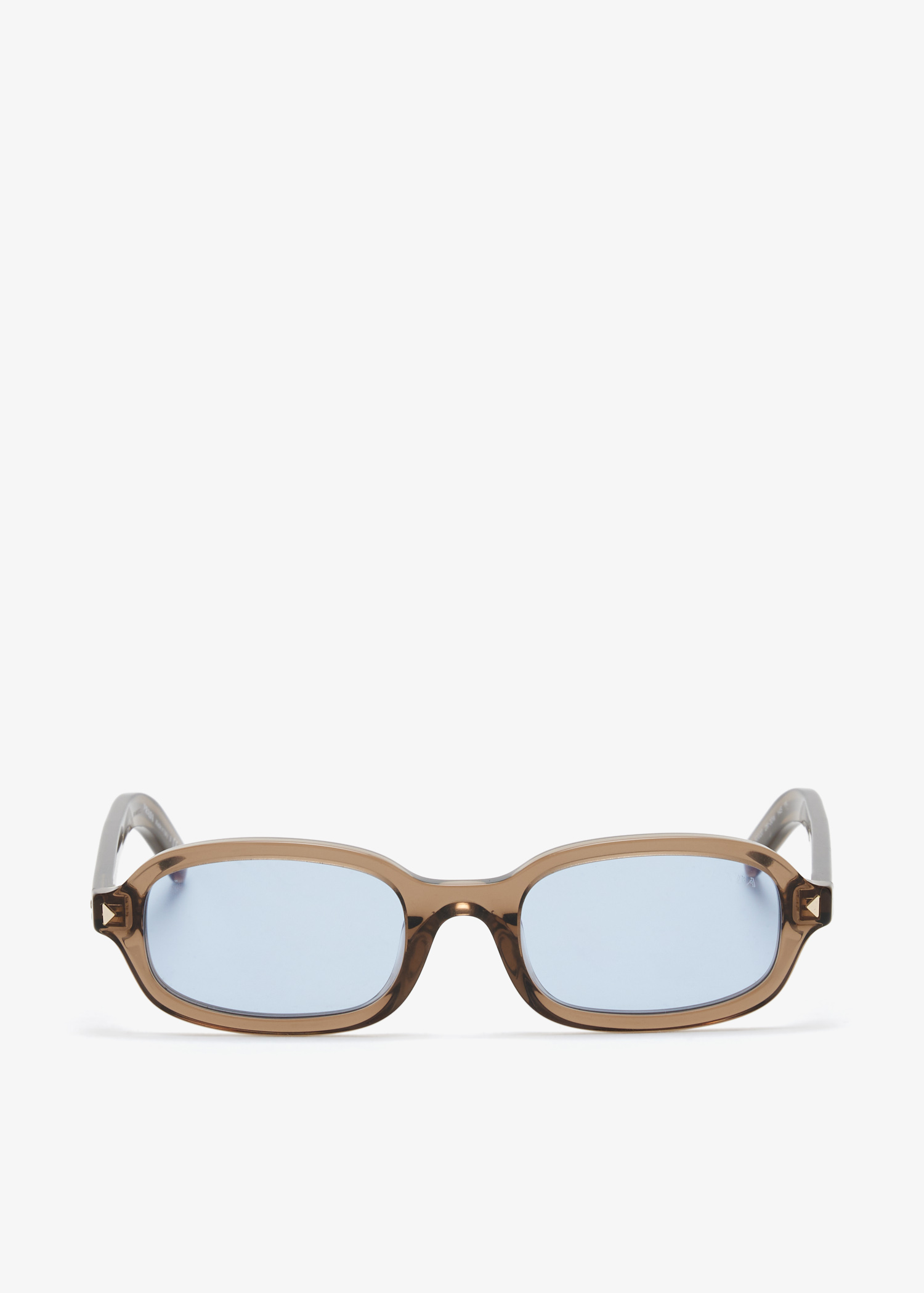 

Iconic metal plaque sunglasses, Brown